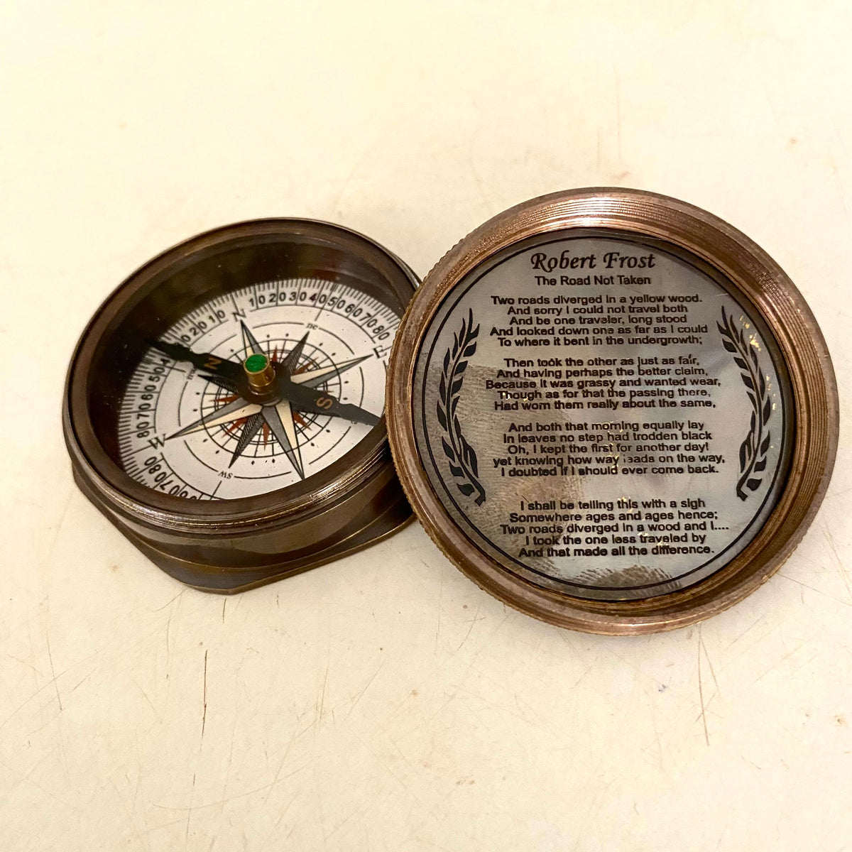 Brass Compass Vintage Nautical Collection Directions Vastu From Tamrapatra - Tamrapatra
