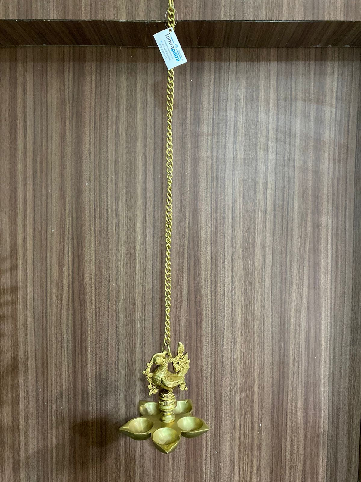 Brass Hangings Peacock Style With Heavy Bells Exclusive Creations Tamrapatra