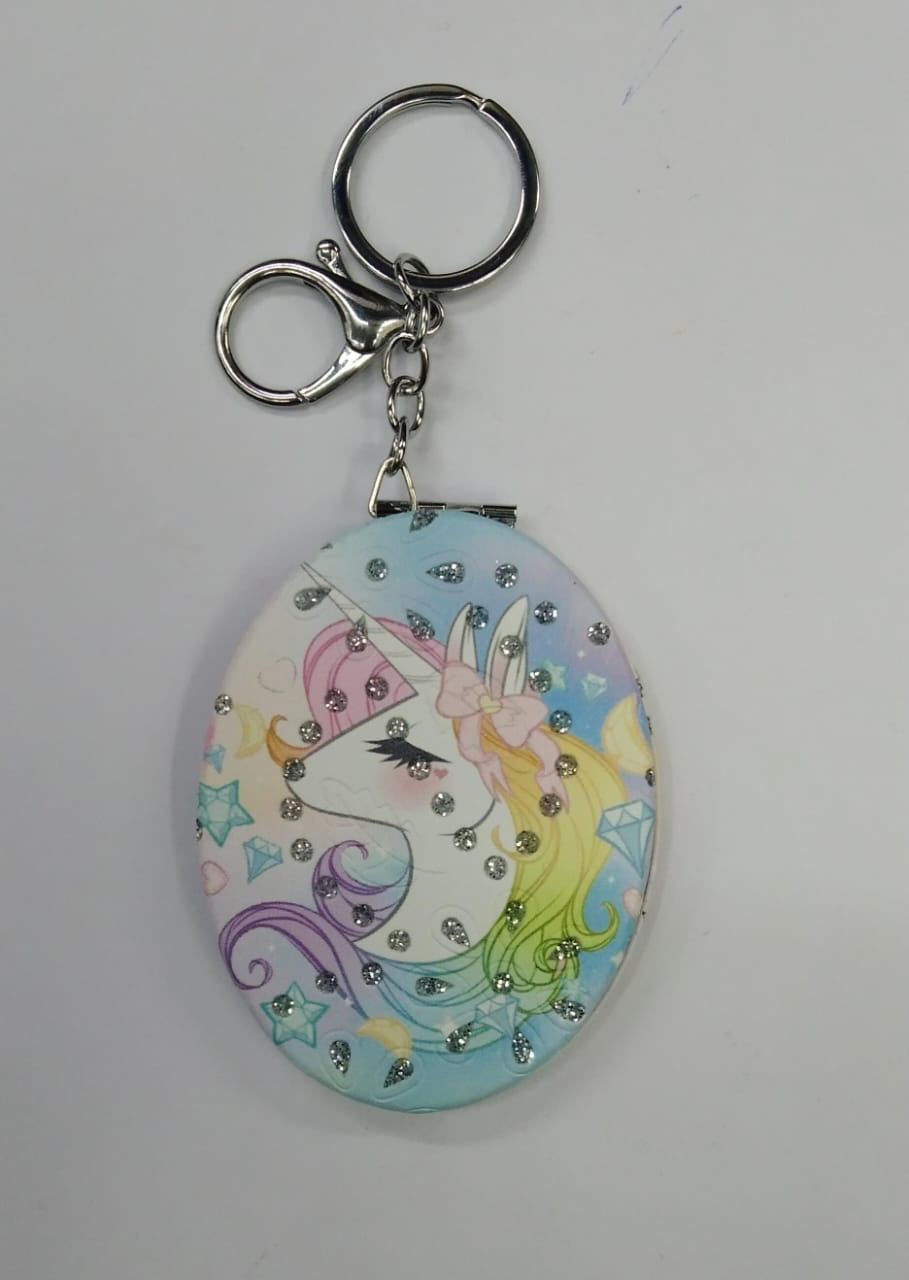 Fancy Mirror Keychains With Creative Designs Gifts Pocket Edition By Tamrapatra