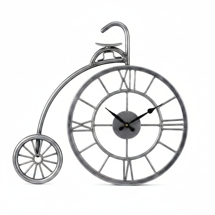 Cycle Clock In Metal Shades Exclusive Collection Handcrafted By Tamrapatra - Tamrapatra