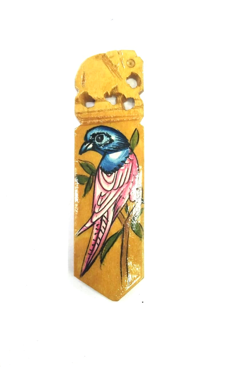 Wooden Bookmark Hand Painted Stationary Indian Crafts From Tamrapatra