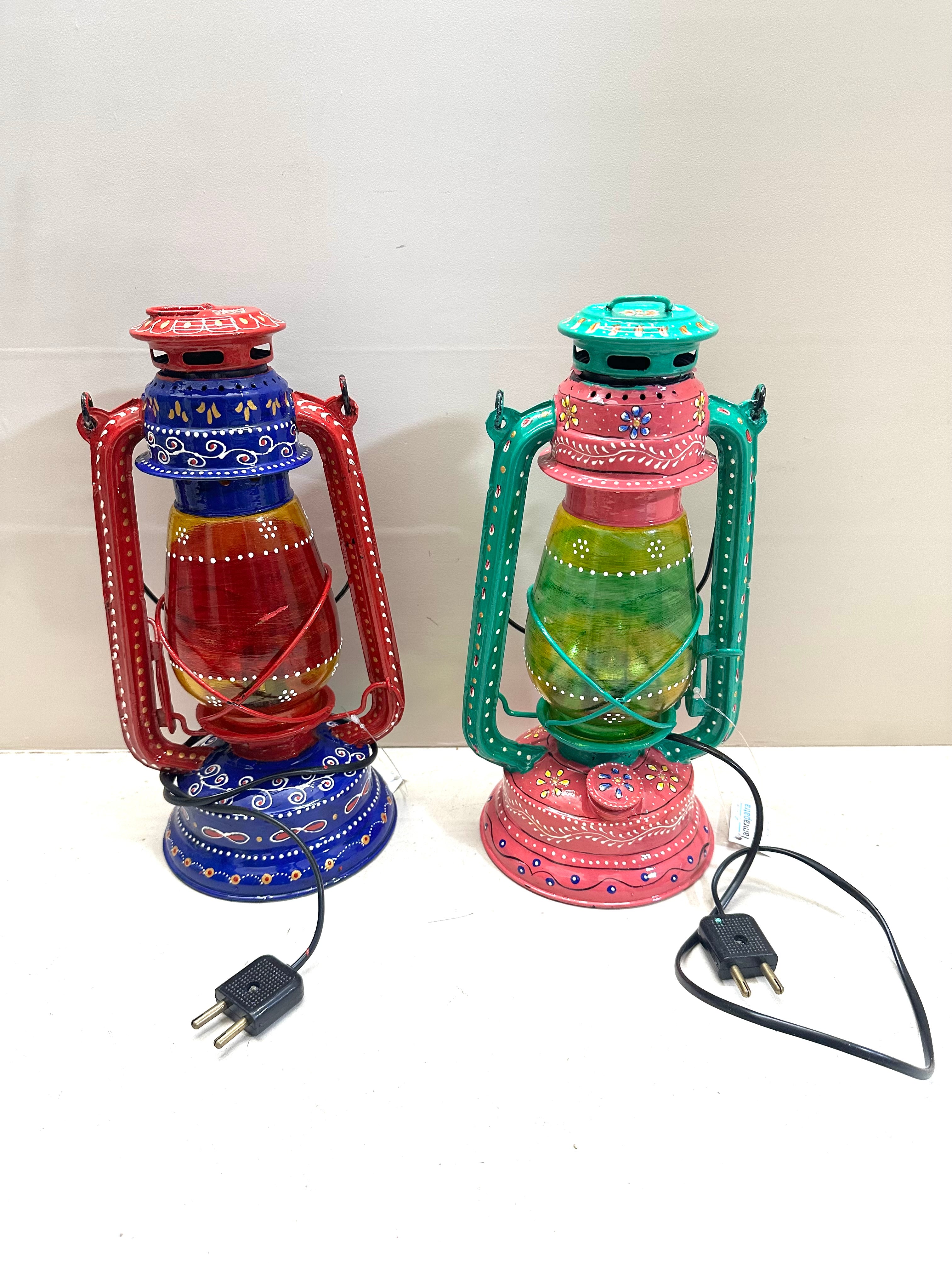 Lantern Big Glass Artistic Table & Hanging Lamp Vintage Collection By Tamrapatra