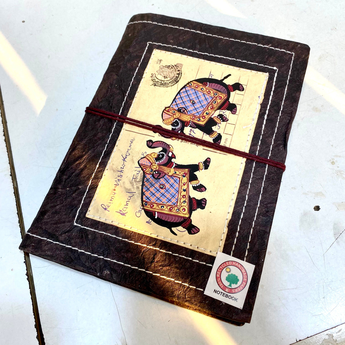 Vintage Postcard Designed Diary With Recycled Paper Personal Gifts By Tamrapatra - Tamrapatra
