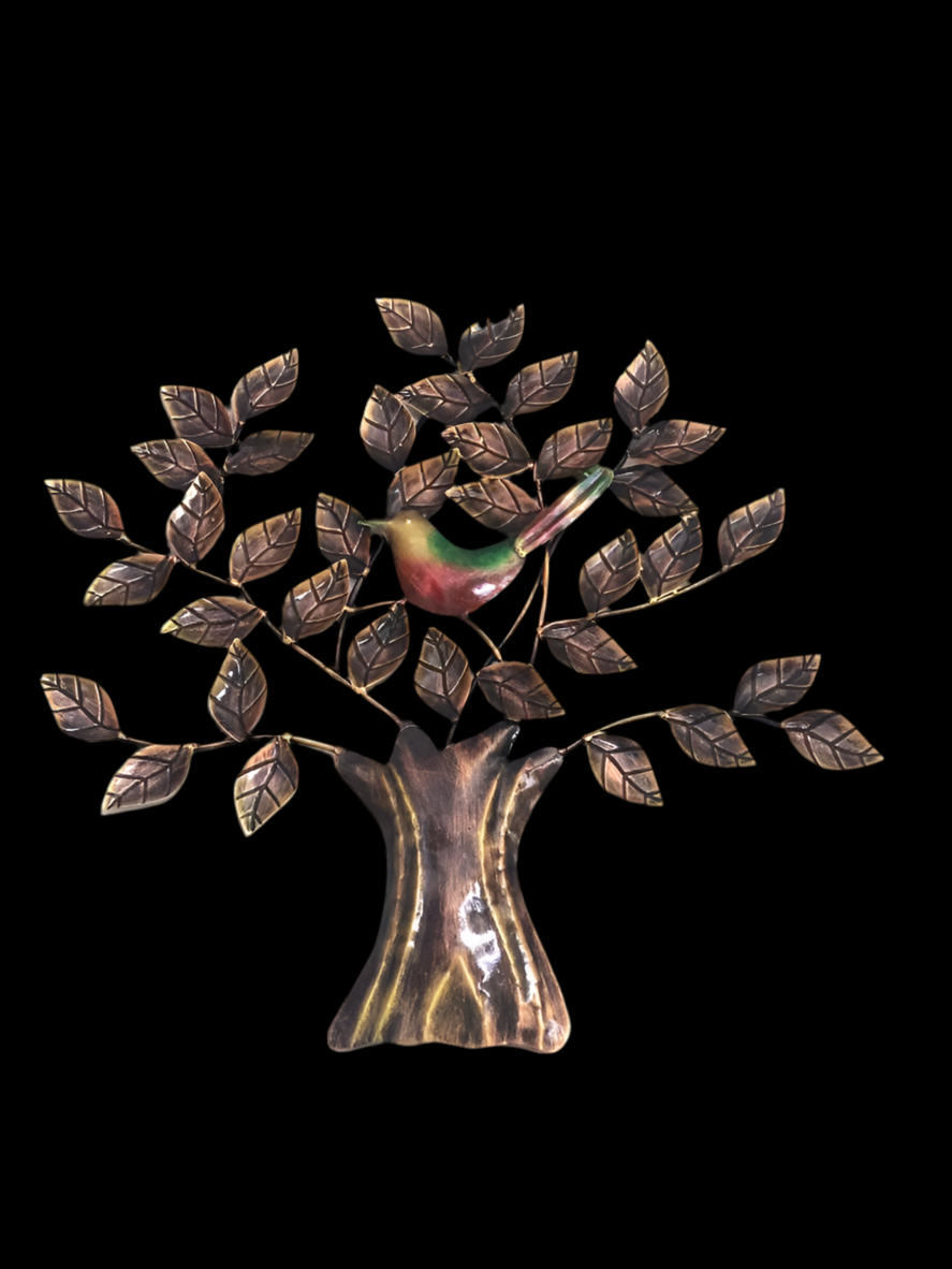 Bird Sitting On Tree Classy Scenery Metal Creation Wall Décor From Tamrapatra