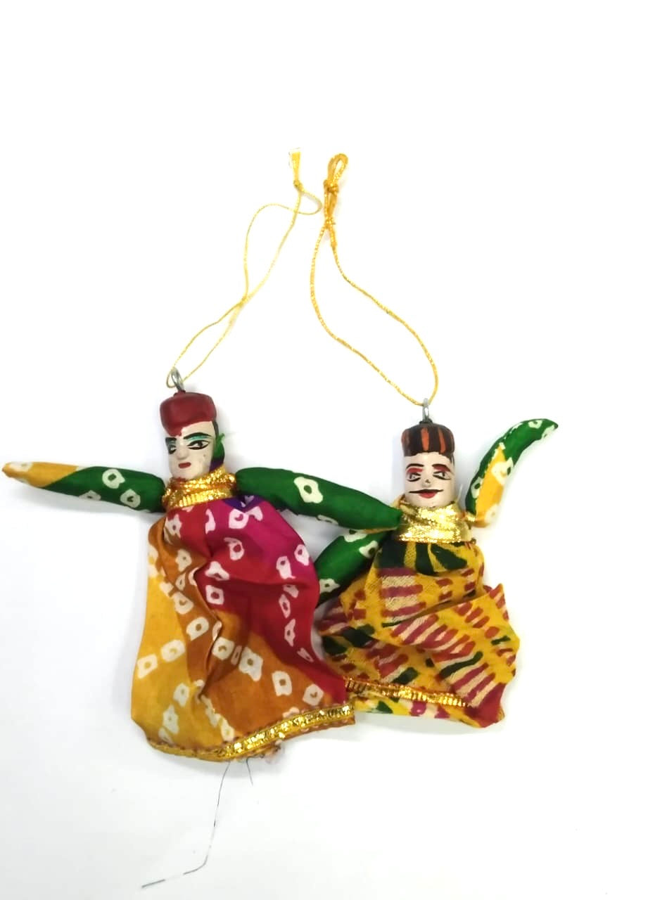 Puppet Pair Indian Traditional Hangings For Decoration Gifts Souvenir Tamrapatra