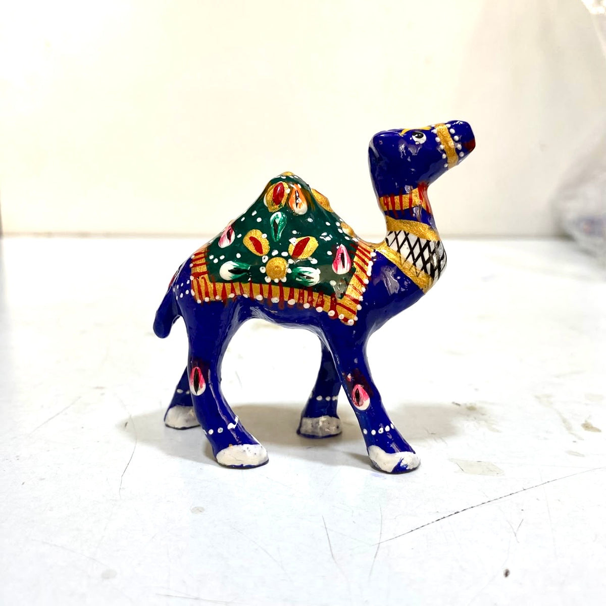 Camel Metal Royal Blue Biggest Handcrafted Animal Figures New Tamrapatra