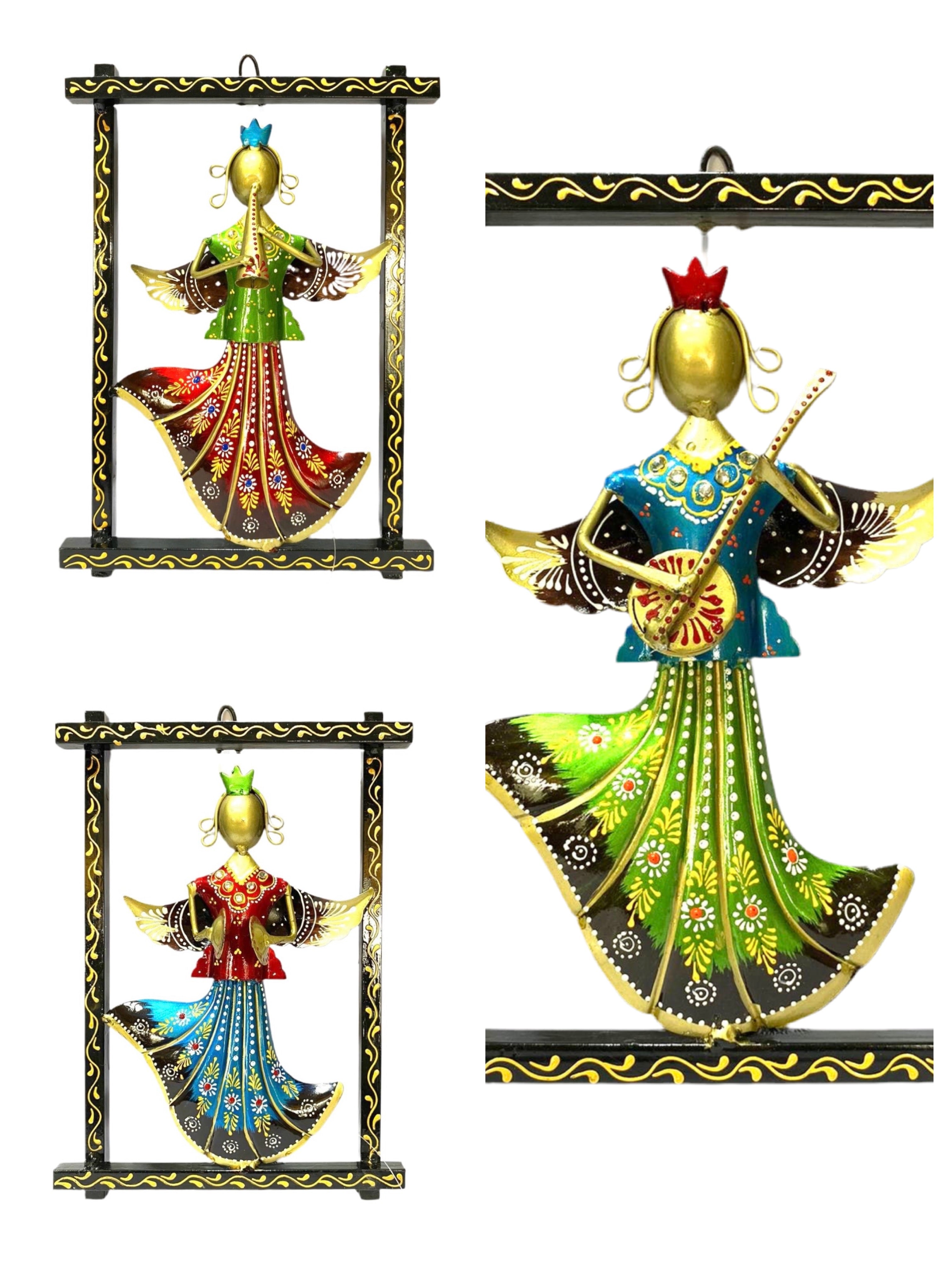 Crown Lady Musicians Frame In Options Home Metal Wall Art Designs Tamrapatra