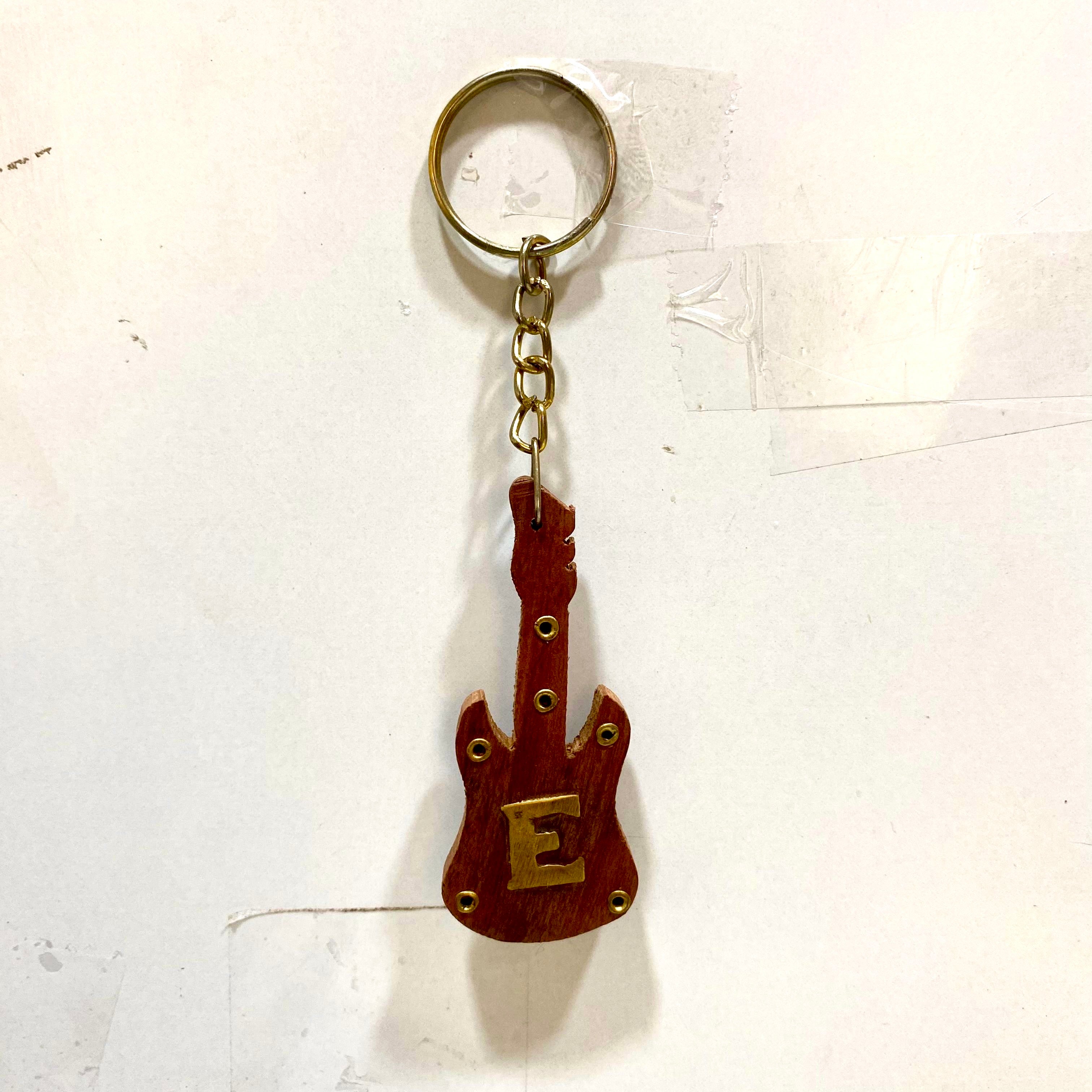Flaunt Guitar Alphabet Stylish Keychain For Your Keys Wooden From Tamrapatra - Tamrapatra