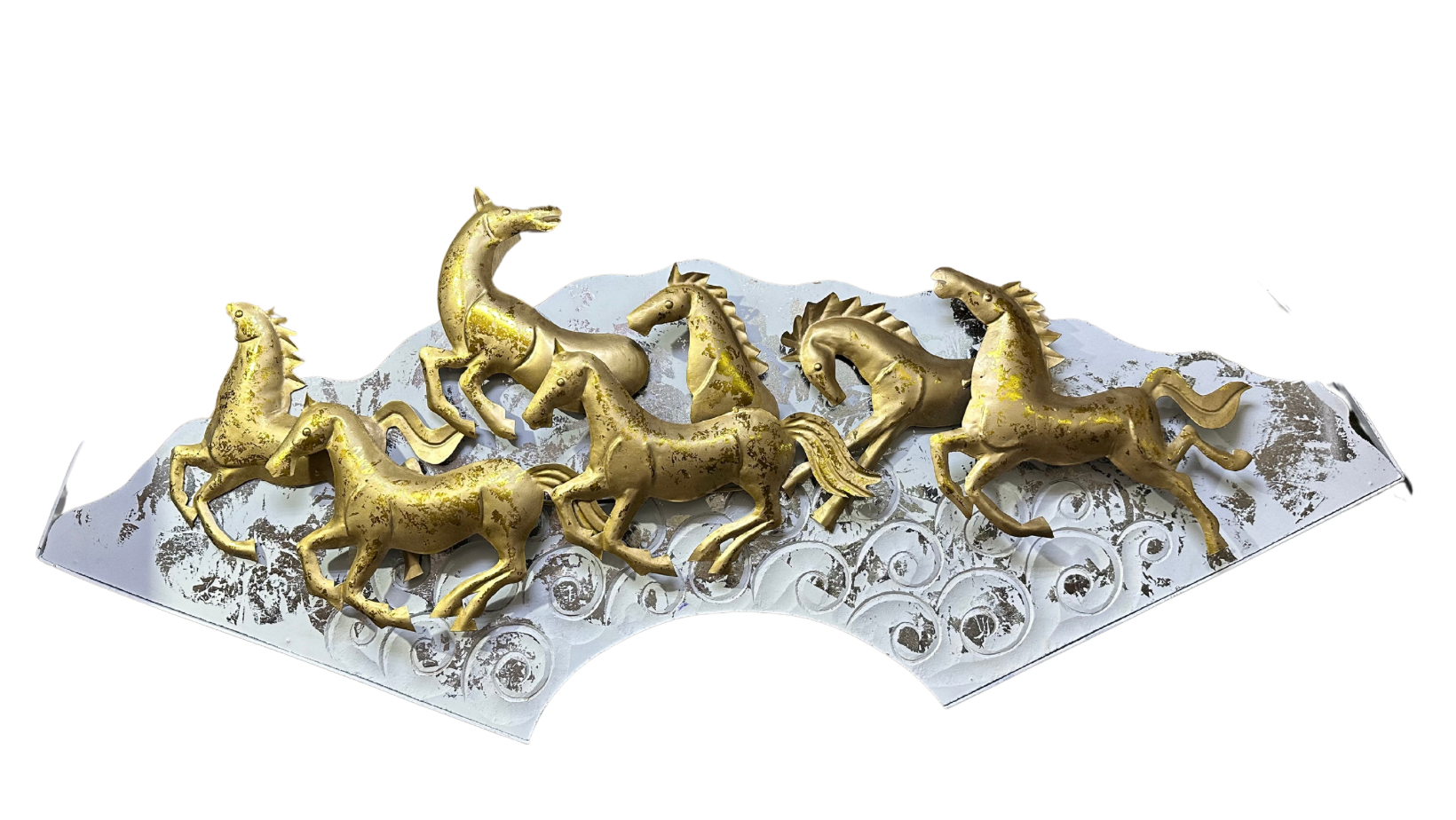 7 Horse Metal Wall Décor Exclusive Artistic Modern Craftsmanship By Tamrapatra