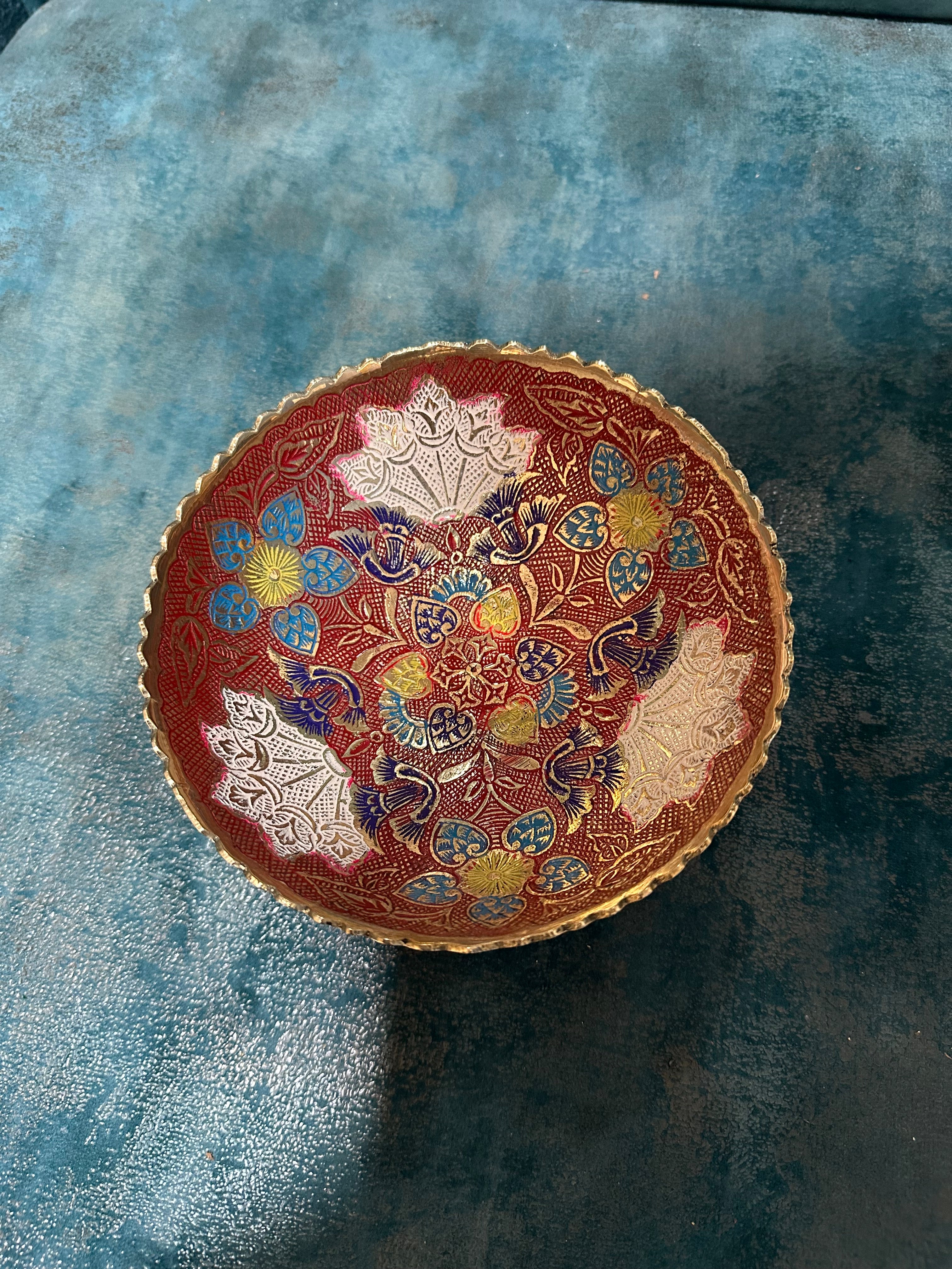 Brass Inlay Artwork For Serving Multipurpose Bowls Royal Touch By Tamrapatra