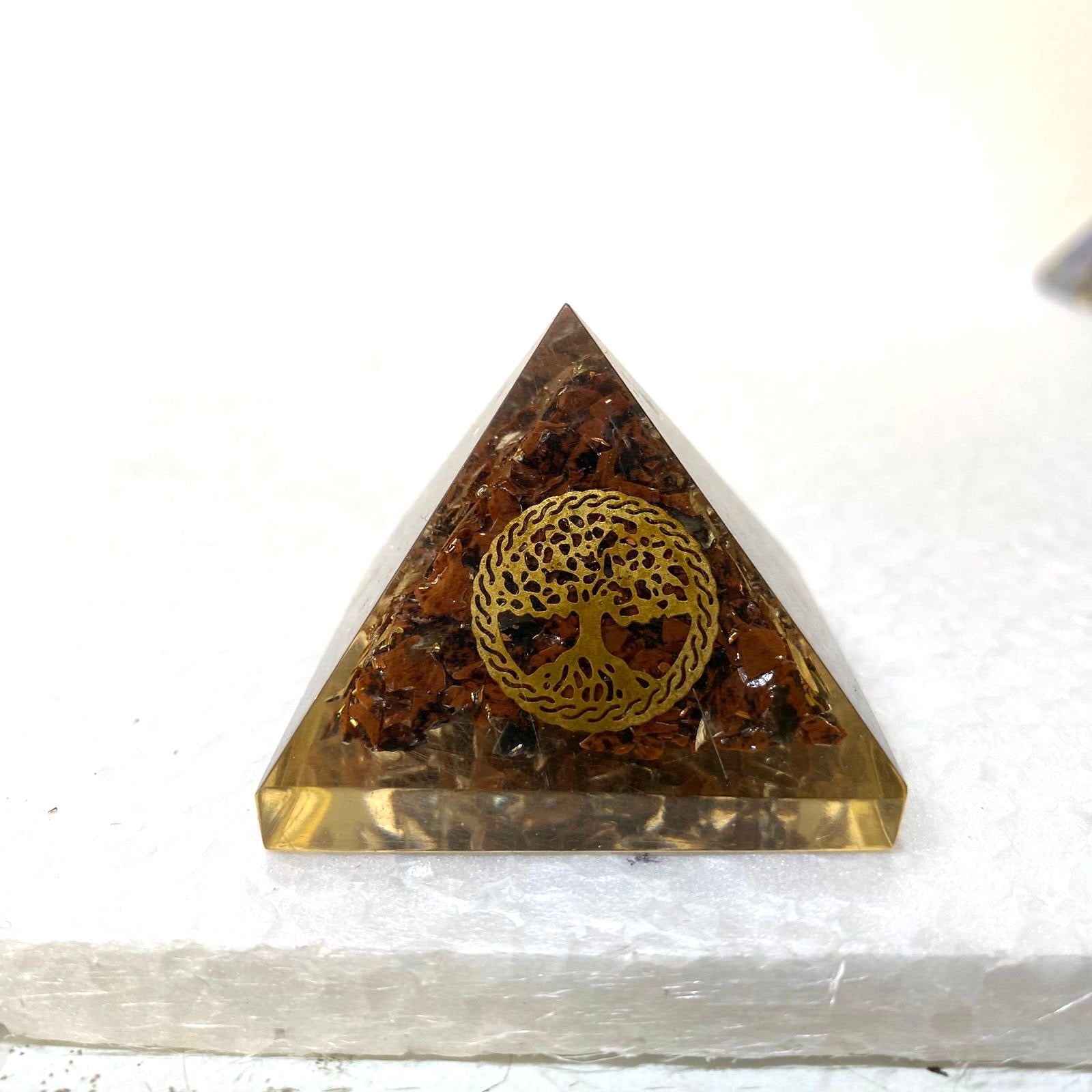 Small  Crystal Pyramid Vastu Spiritual Collection Office Desk Gifts Tamrapatra