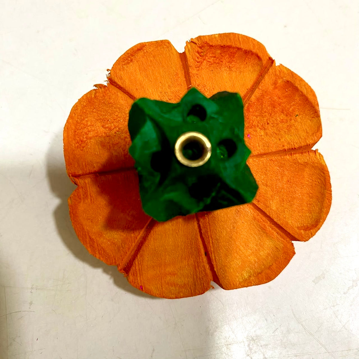 Incense Stick Holder In Designer Flower Style Wooden Handcrafted From Tamrapatra