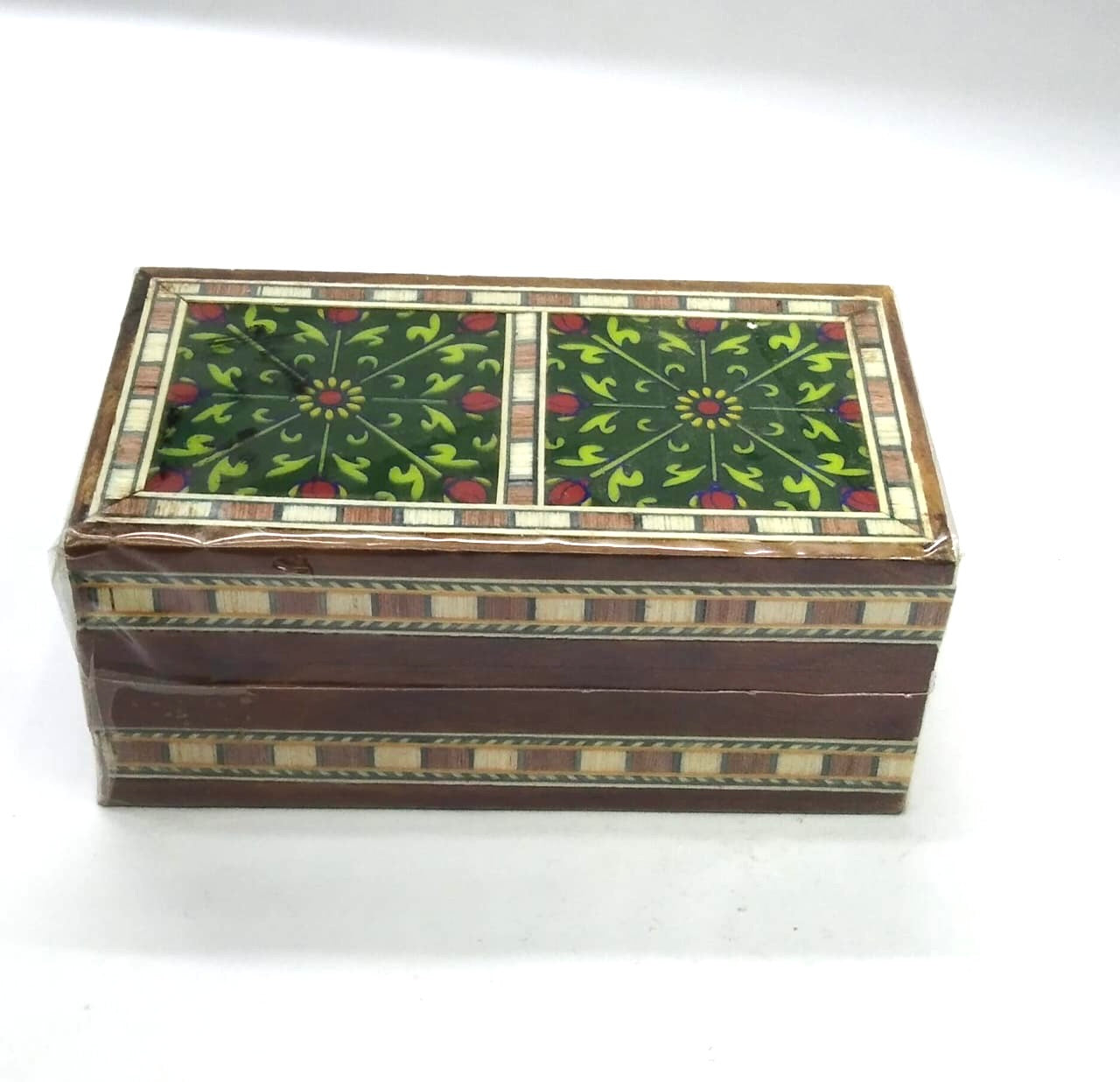 Blue Pottery Tiles Storage Box For Jewellery Handmade In India From Tamrapatra