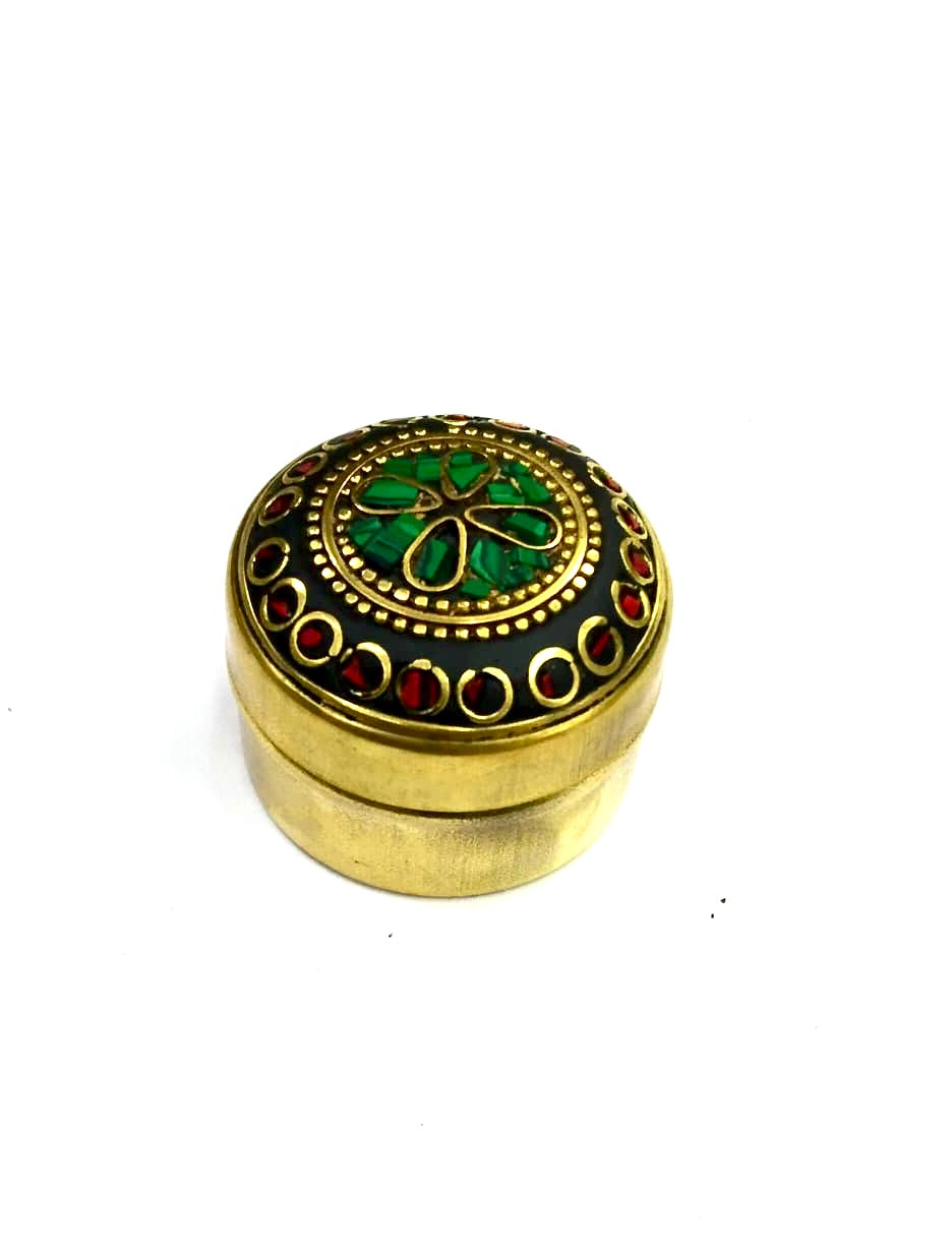 Brass Small Box For Storage Dibbi Earrings Anklet Antique Collection Tamrapatra