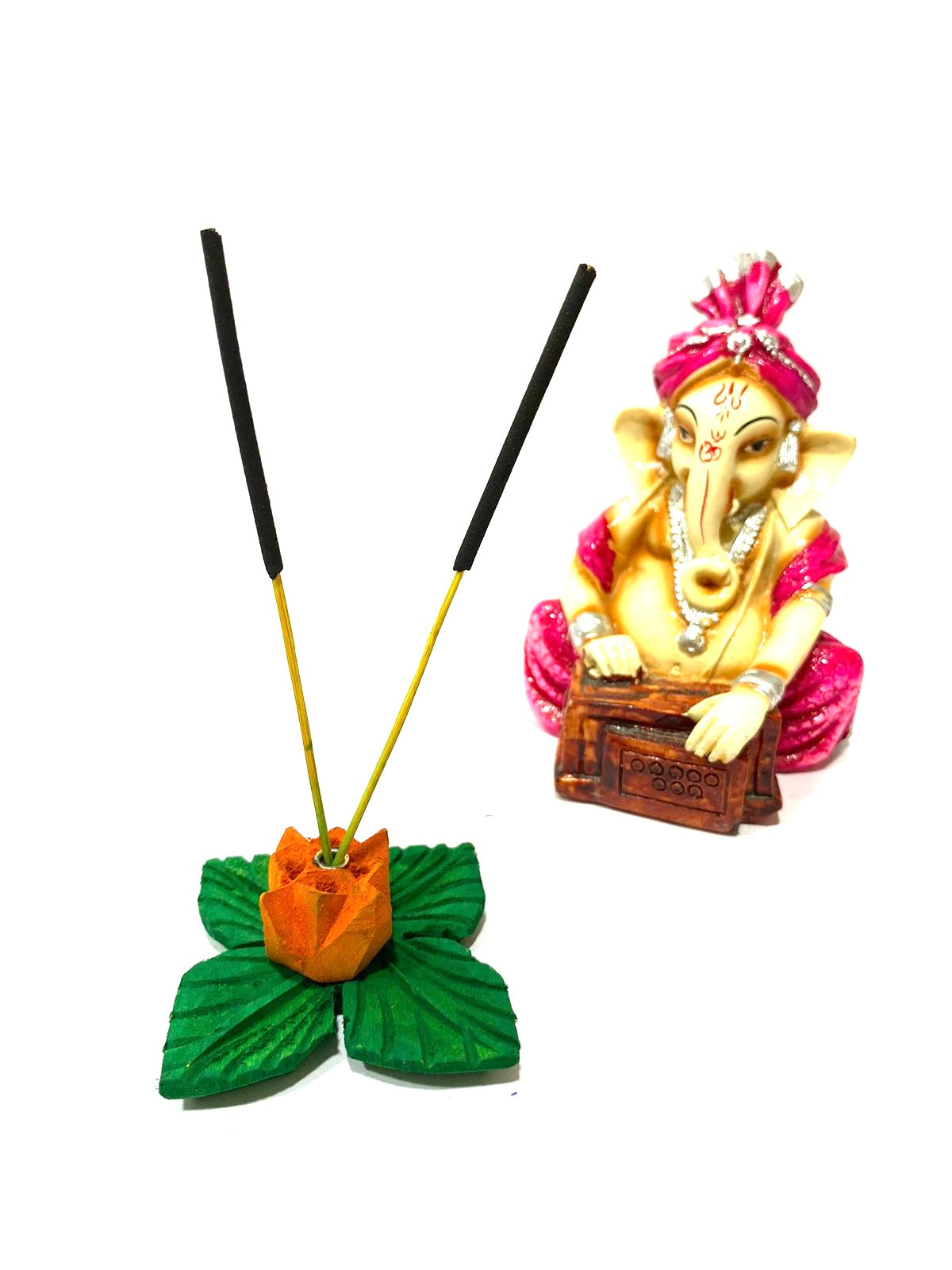 Incense Wooden Stick Holder In Floral Design Attractive Colors Gifting Tamrapatra