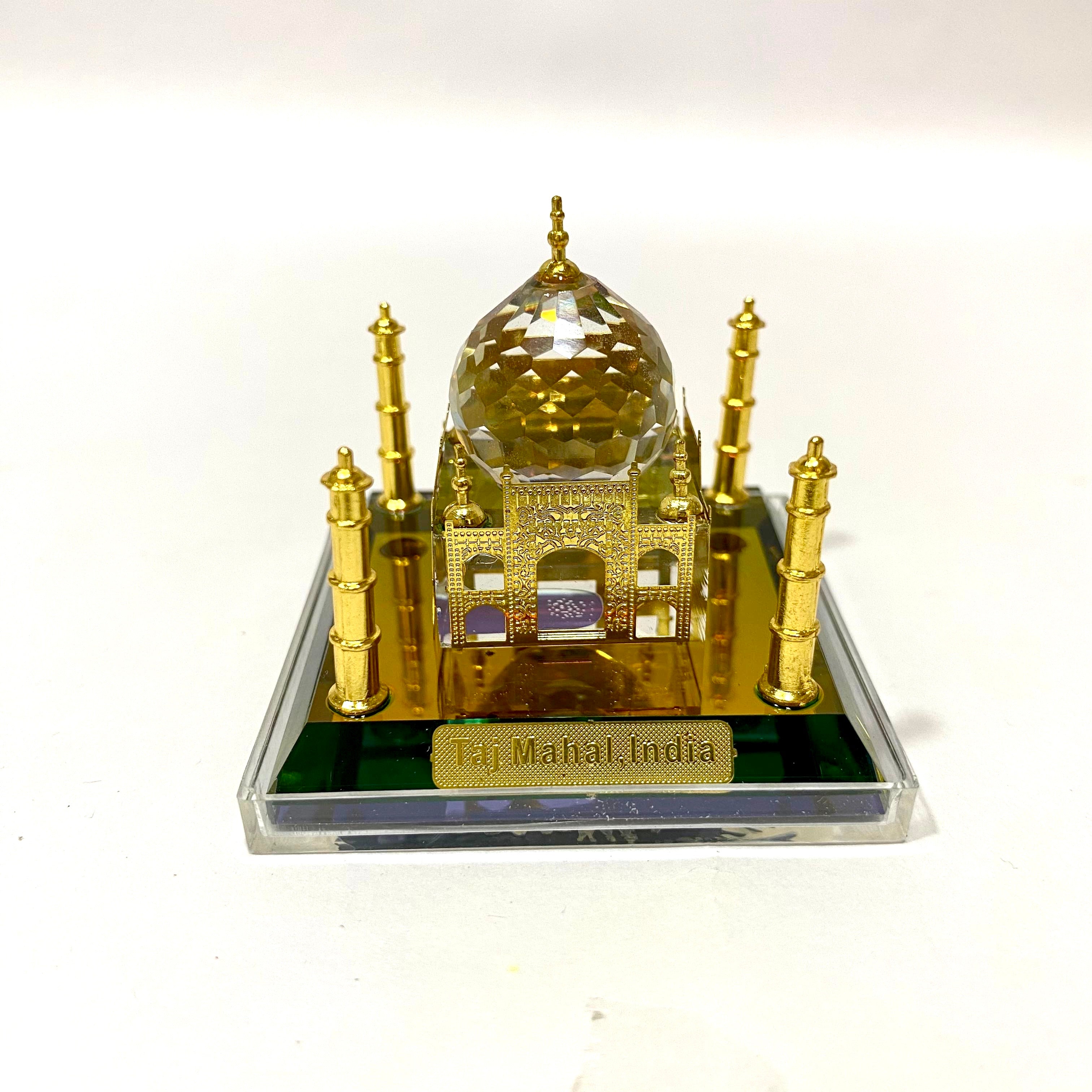 Taj Mahal Glass In Enclosed Acrylic Souvenir Attractive Gifts From Tamrapatra