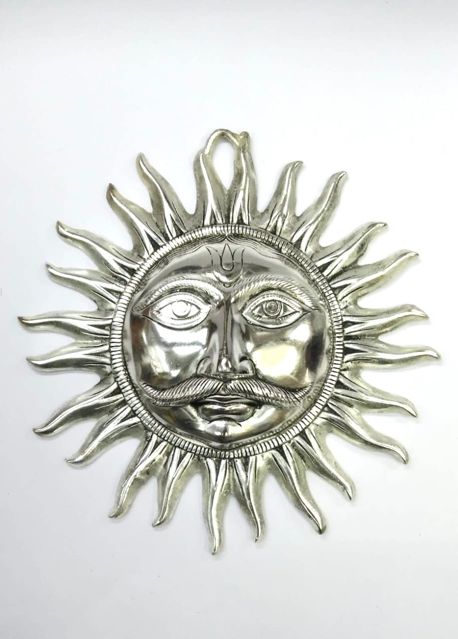 Metal Sun Surya Gold Finish Creative Wall Hanging Vastu Hanging By Tamrapatra