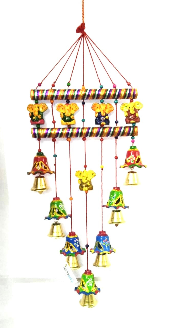 7 Ganesha Auspicious Danglers Hangings Indian Souvenir Gifts From Tamrapatra