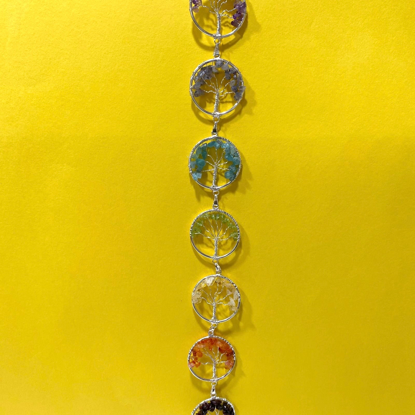 7 Chakra Rings Hanging For Spiritual Decoration Home Office By Tamrapatra