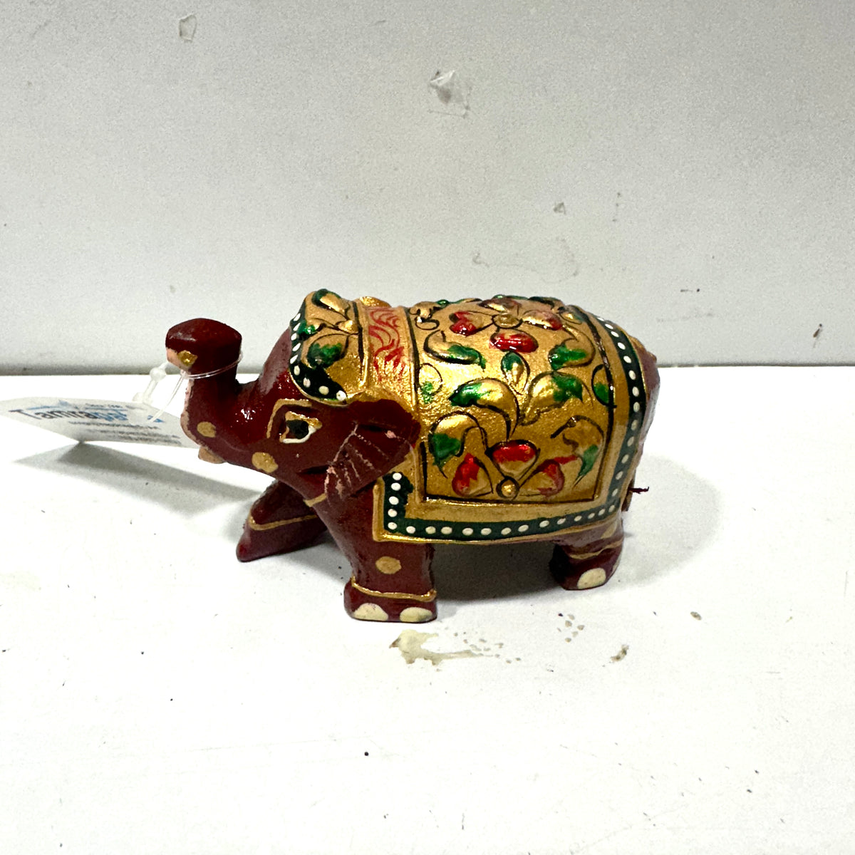 Wooden Elephants Whole Sellers In Various Hand Painted Kundan Style Tamrapatra - Tamrapatra