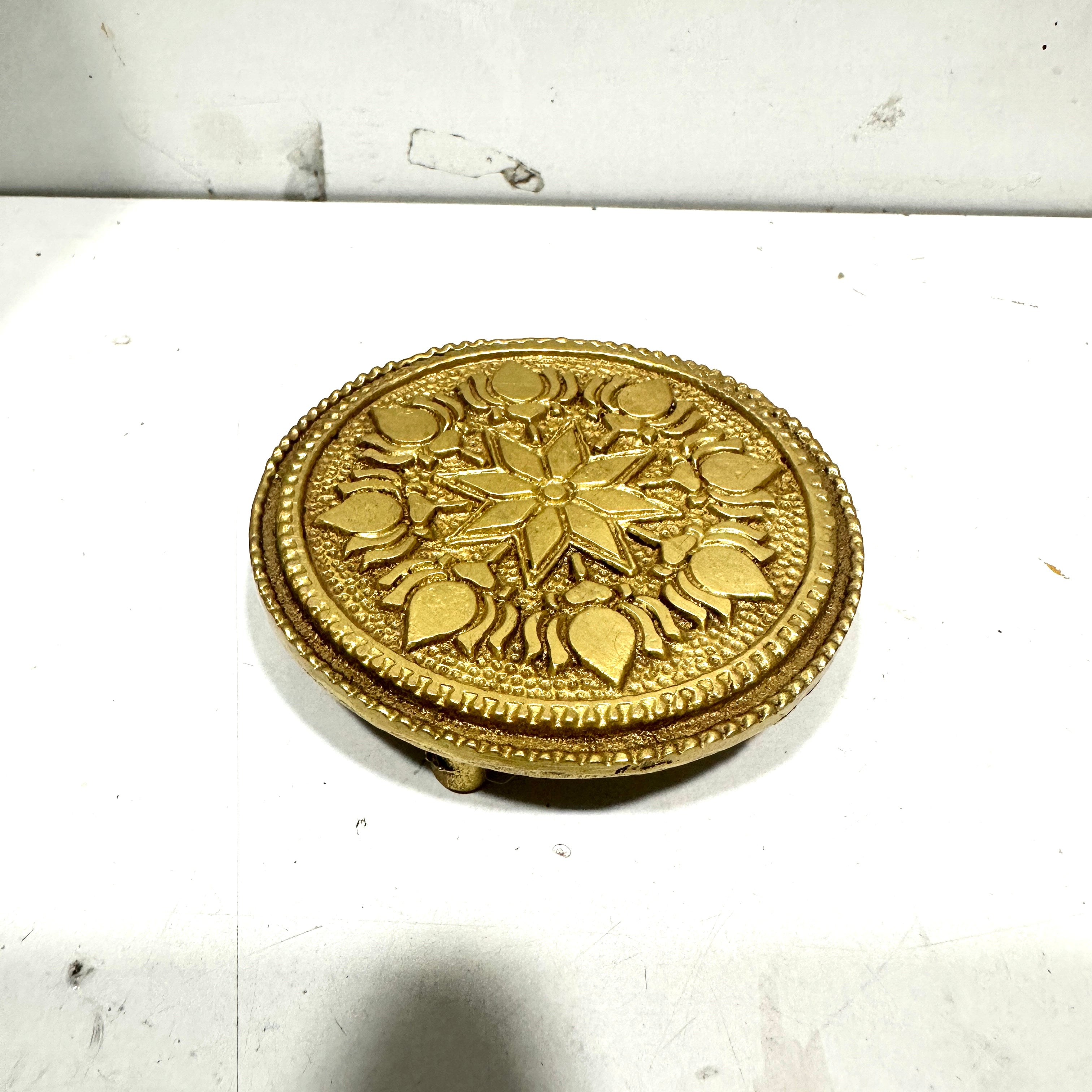 Brass Bajoth Chowki To Keep Idols Decoration Handcrafted Designer By Tamrapatra