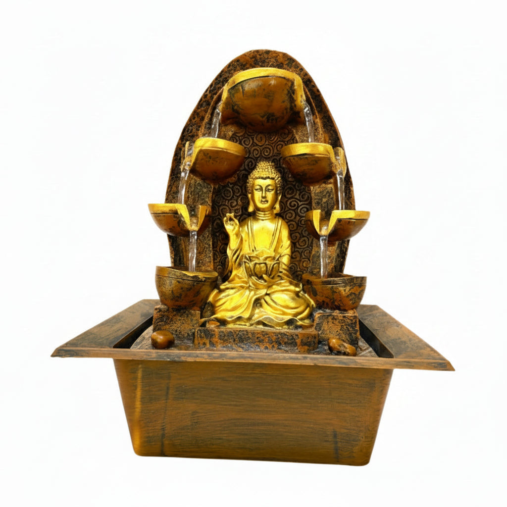 Buddha Ganesha Figurine Water Fountain Auspicious Gifts Home By Tamrapatra - Tamrapatra