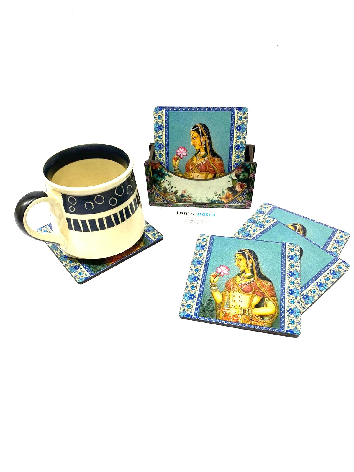 Tea Coasters In Various Indian Theme Kitchen Accessories Exclusively At Tamrapatra