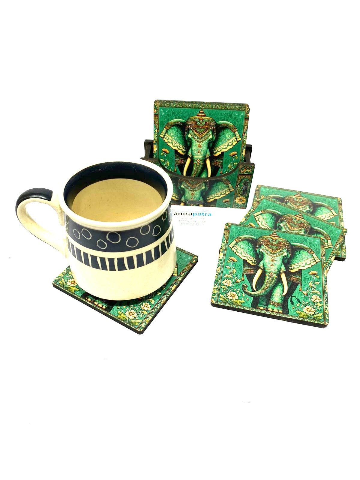 Tea Coasters In Various Indian Theme Kitchen Accessories Exclusively At Tamrapatra