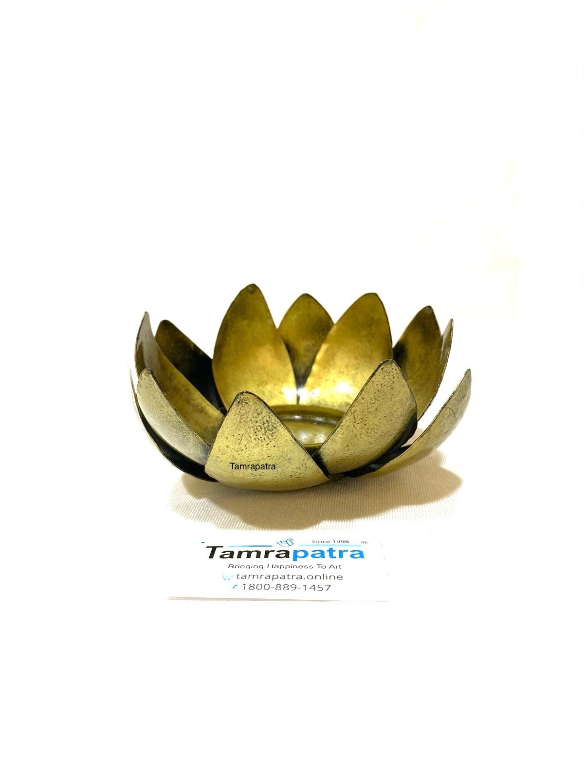 Lotus Tea Light Holder Decoration Diwali Festival Indian Lights By Tamrapatra