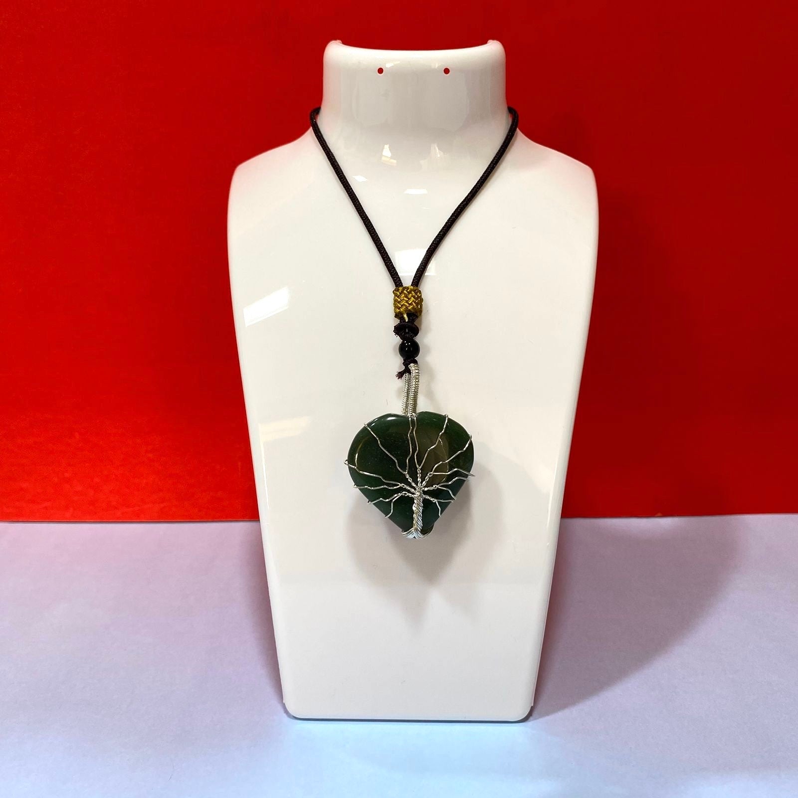 Necklace Designed With Heart Shaped Natural Stone Handpicked By Tamrapatra