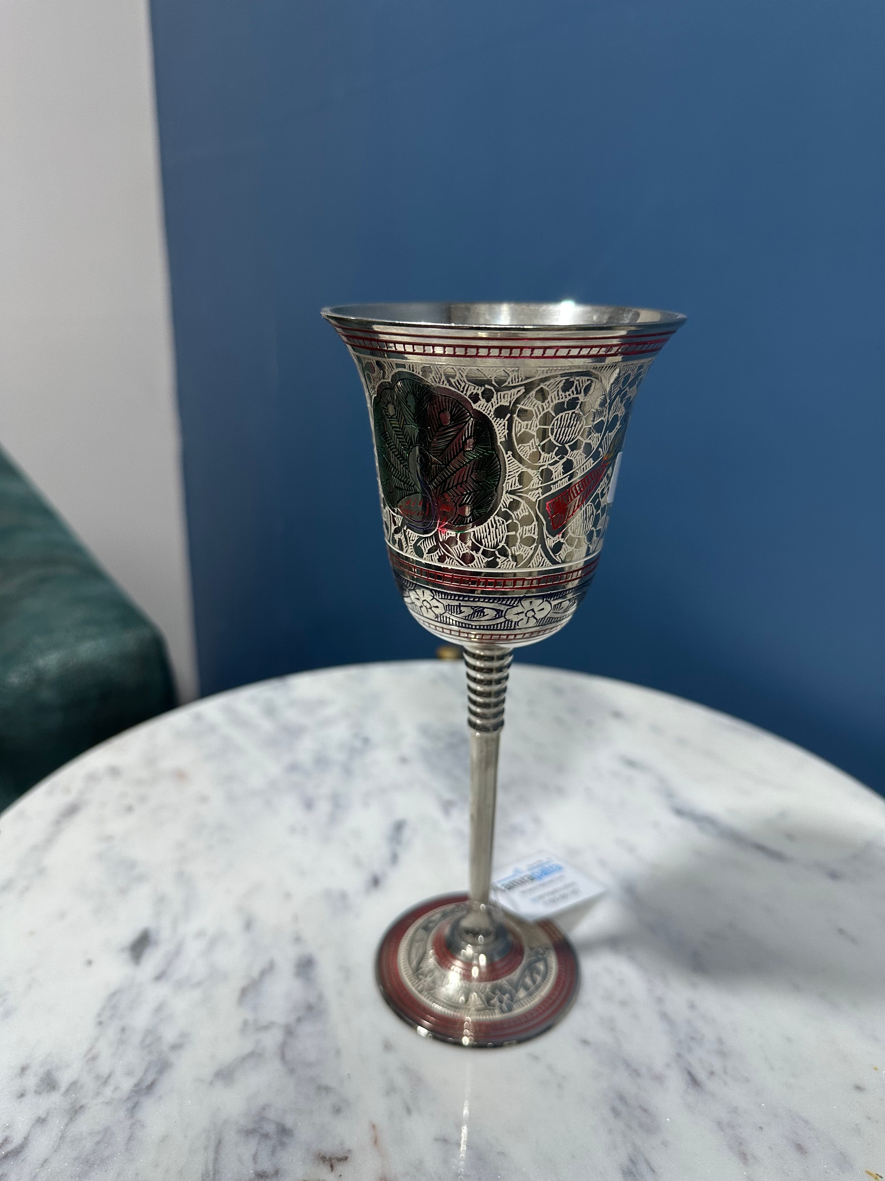 Wine Glass In Various Luxurious Designs Handcrafted Brassware By Tamrapatra