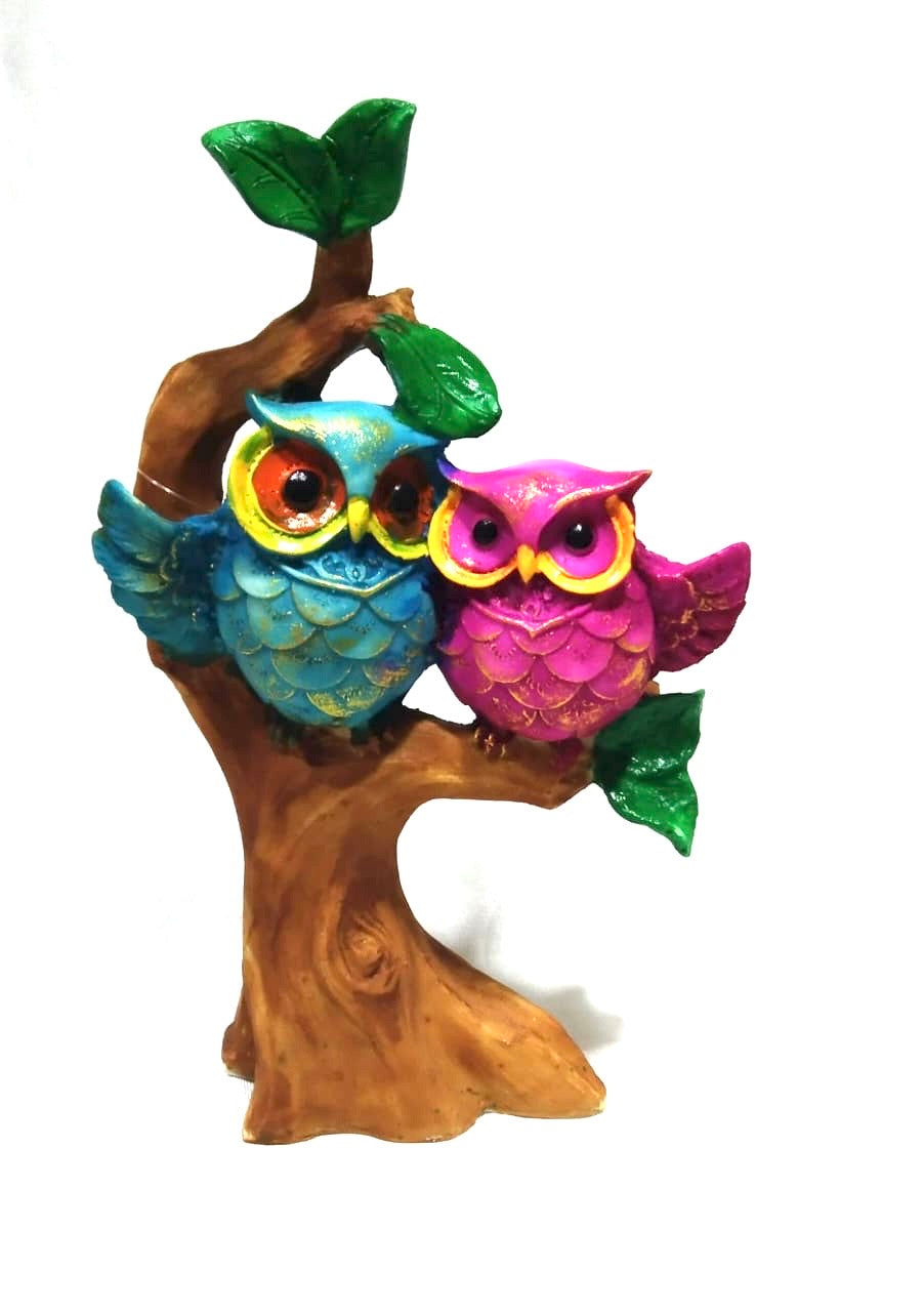 Lovely Owls Sitting On Stem Exclusive Designer Showpiece From Tamrapatra