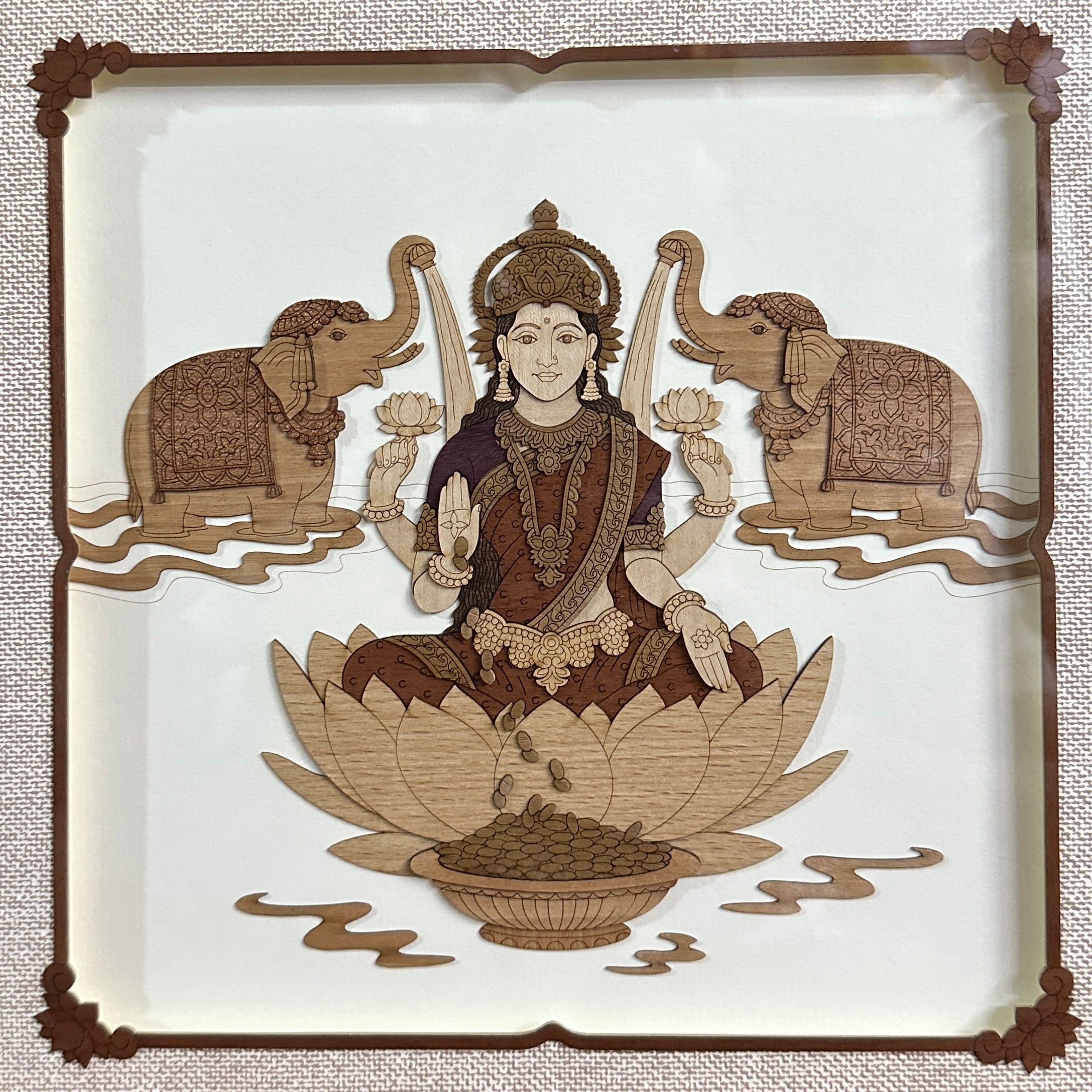 Goddess Lakshmi Wall Hanging Exclusive Wood Handcrafts Frames At Tamrapatra