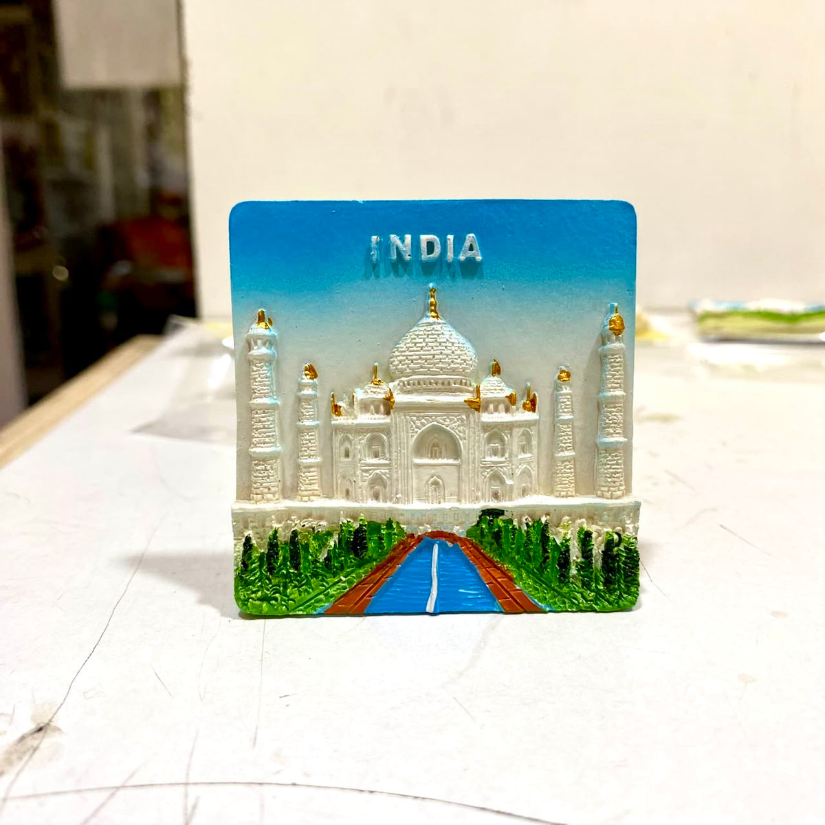 Fridge Magnets Designer Peacock Taj Mahal Rickshaw Kathakali By Tamrapatra - Tamrapatra