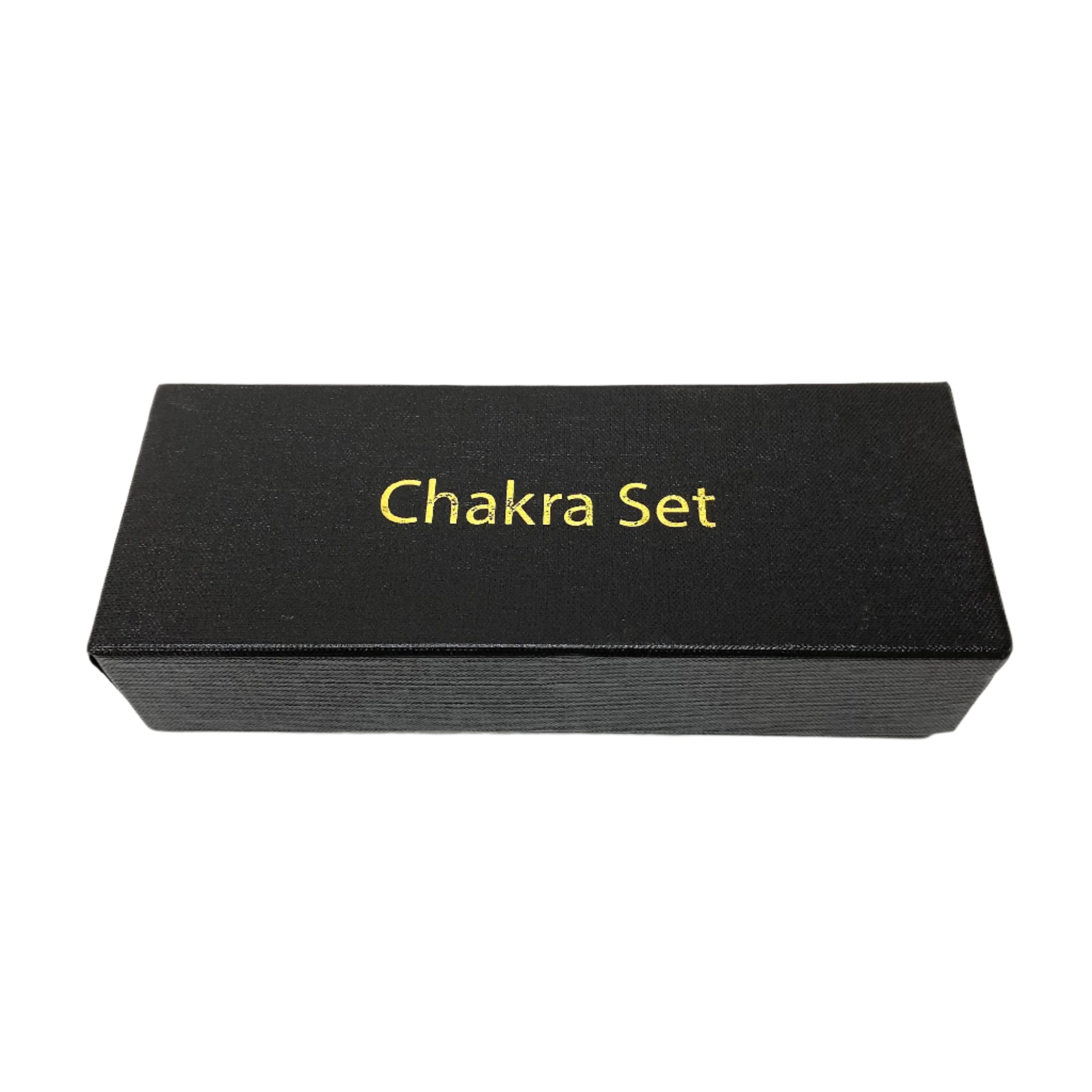 Black box labeled 'Chakra Set' on a white background