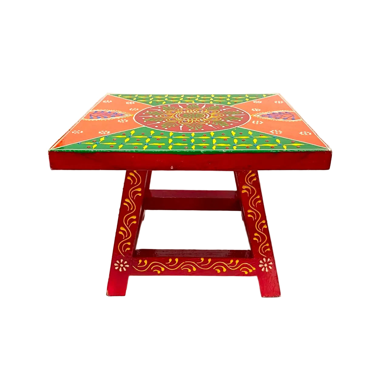 Creative Painting On Wooden Stand Stool Multicolor In Various Design By Tamrapatra - Tamrapatra