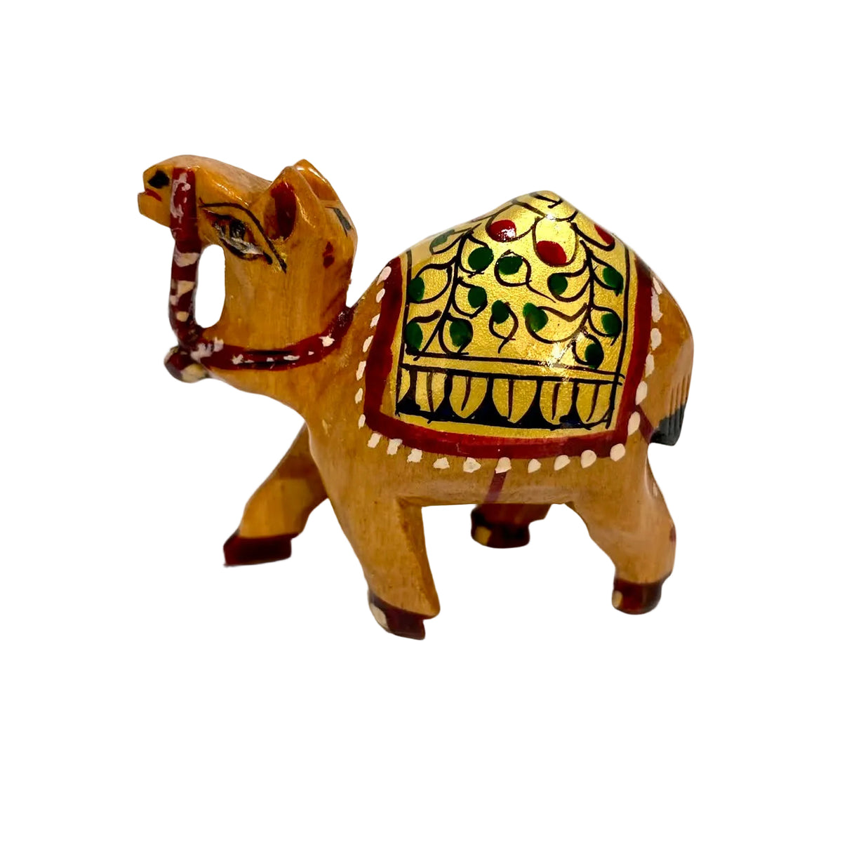 Detailed Handcrafted Wooden Animal Collection Camel Souvenir Gift Tamrapatra - Tamrapatra