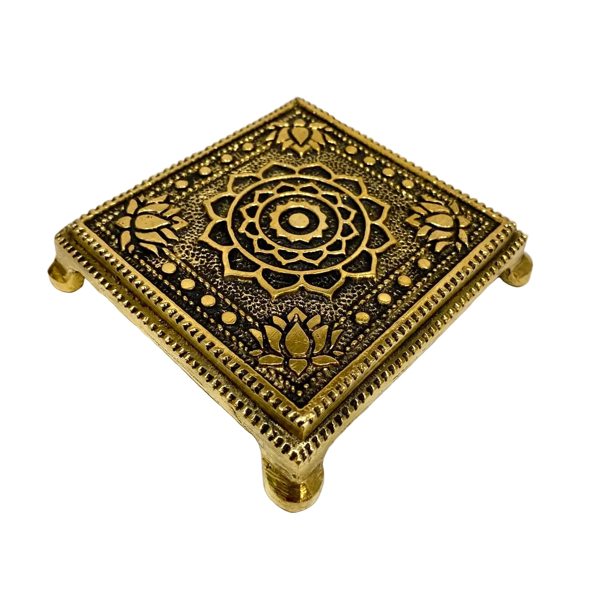 Brass Bajoth Chowki To Keep Idols Decoration Handcrafted Designer By Tamrapatra