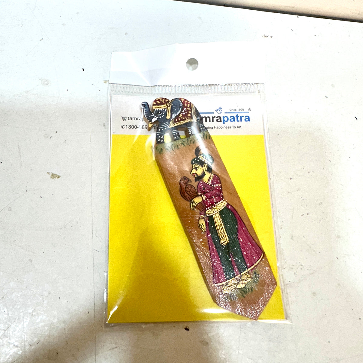 Wooden Bookmark Hand Painted Stationary Indian Crafts From Tamrapatra - Tamrapatra