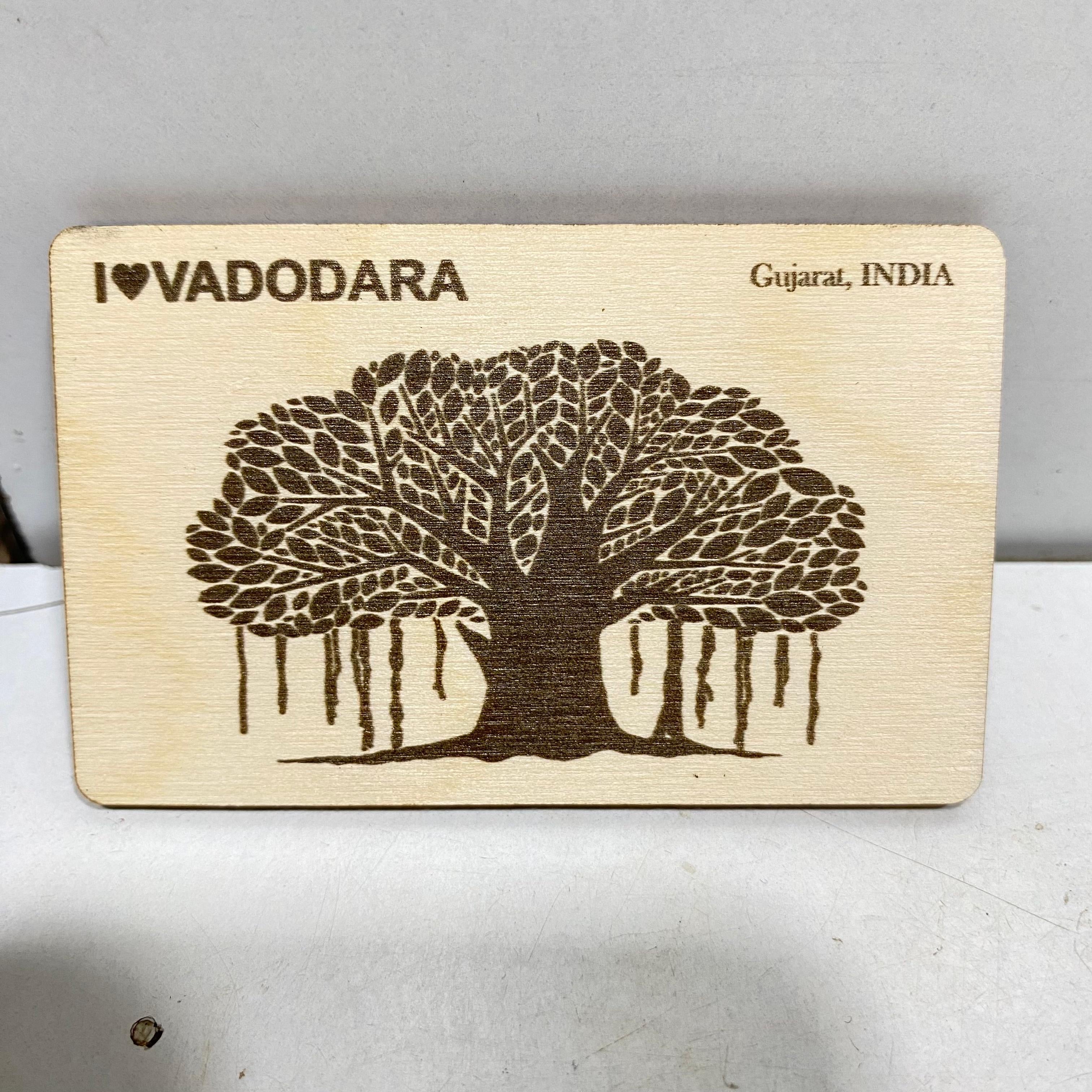 Premium Vadodara Gujarat Themes Fridge Wood Magnets Gifts From Tamrapatra - Tamrapatra