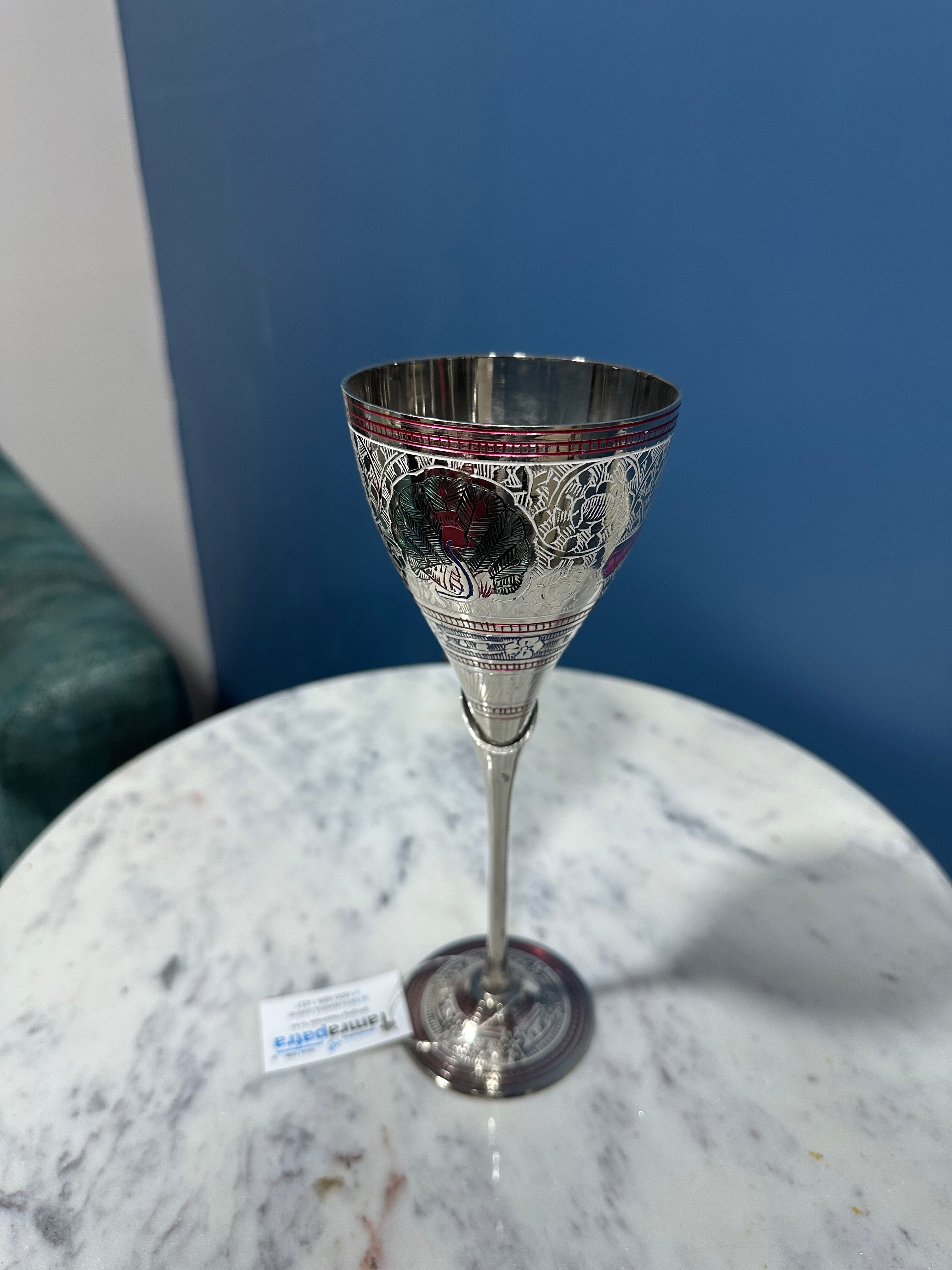 Wine Glass In Various Luxurious Designs Handcrafted Brassware By Tamrapatra