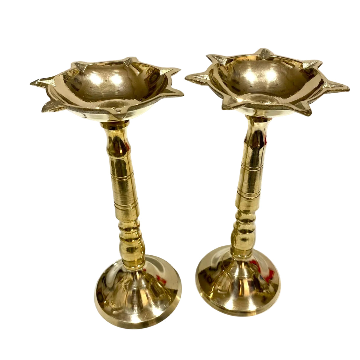 Kerala Deepak Style Brass Handcrafted Temple Decoration Excellence Tamrapatra - Tamrapatra