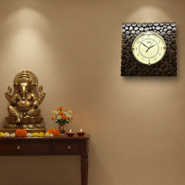 Beautiful Wooden Clocks In Various Design Standard Size Handmade By Tamrapatra - Tamrapatra