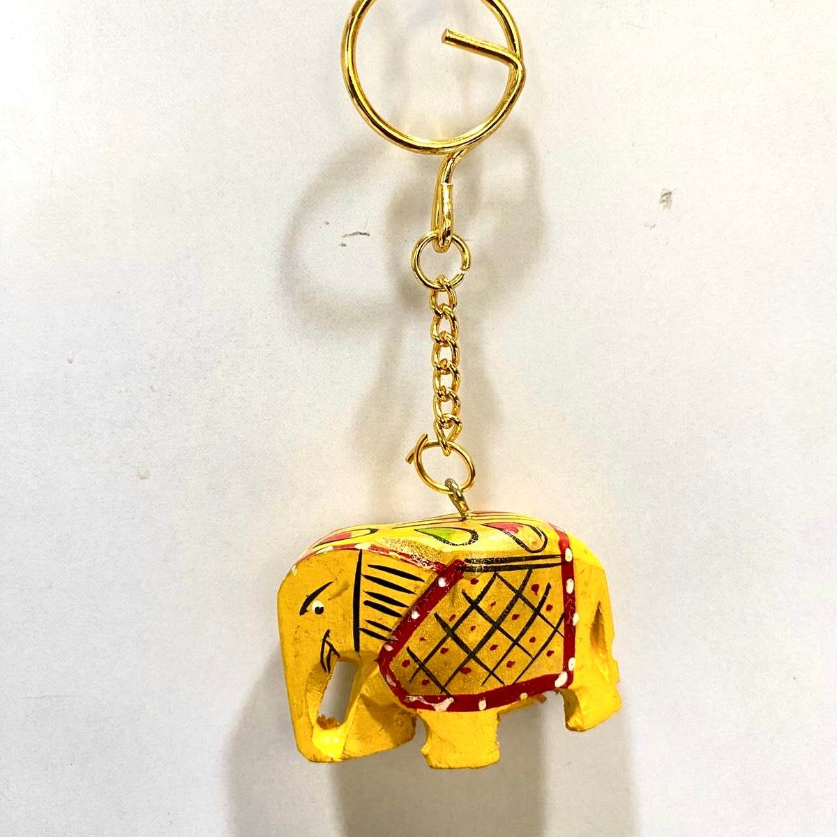 Elephant Hand Painted Keychain Various Beautiful Shades Indian Souvenir Tamrapatra - Tamrapatra