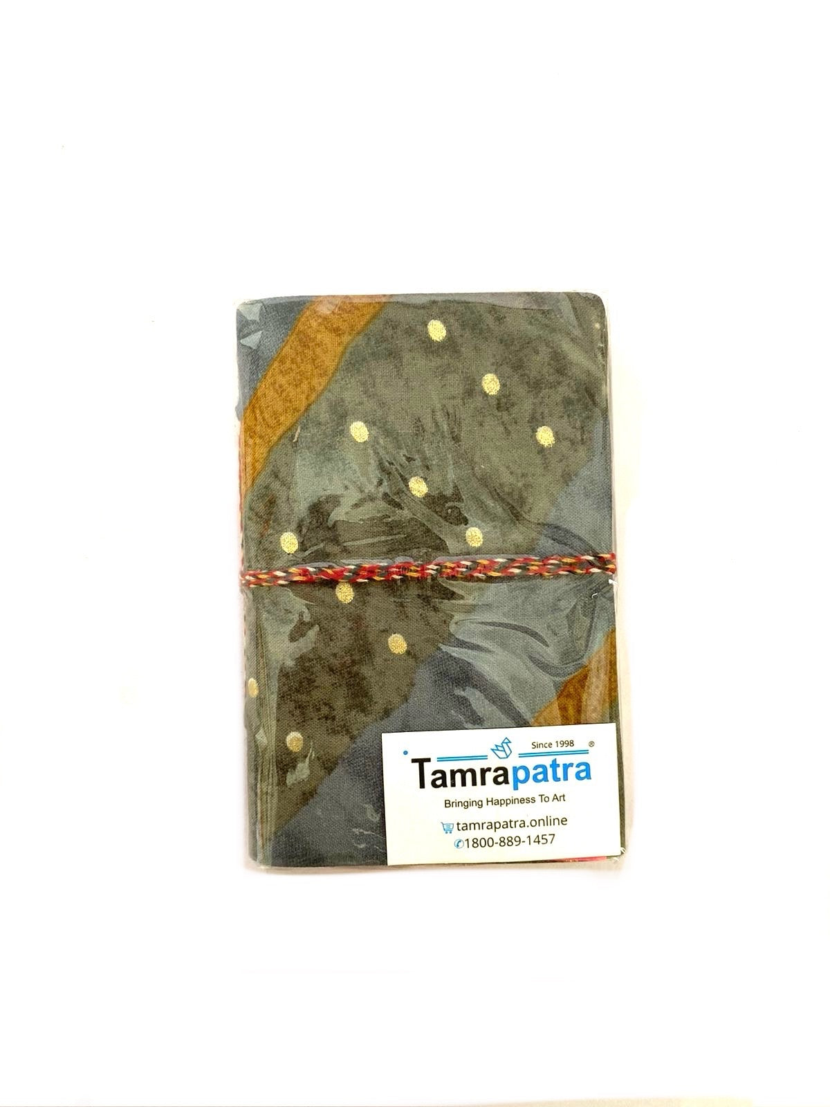 Handcrafted Made In India Diary With Cloth Floral Painted Size S By Tamrapatra