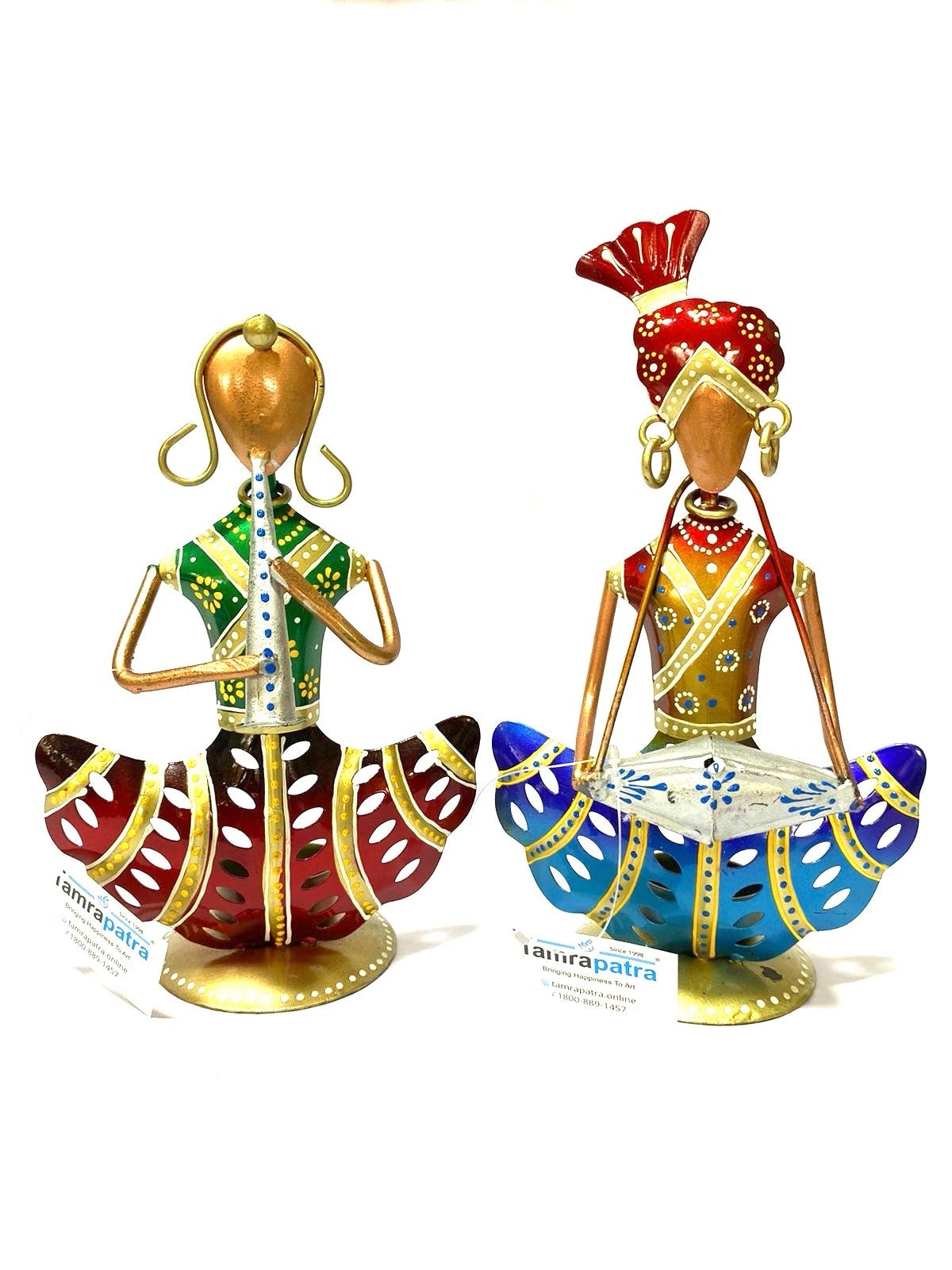 Musical Theme Based Metal Candle Holders Male Female Design By Tamrapatra