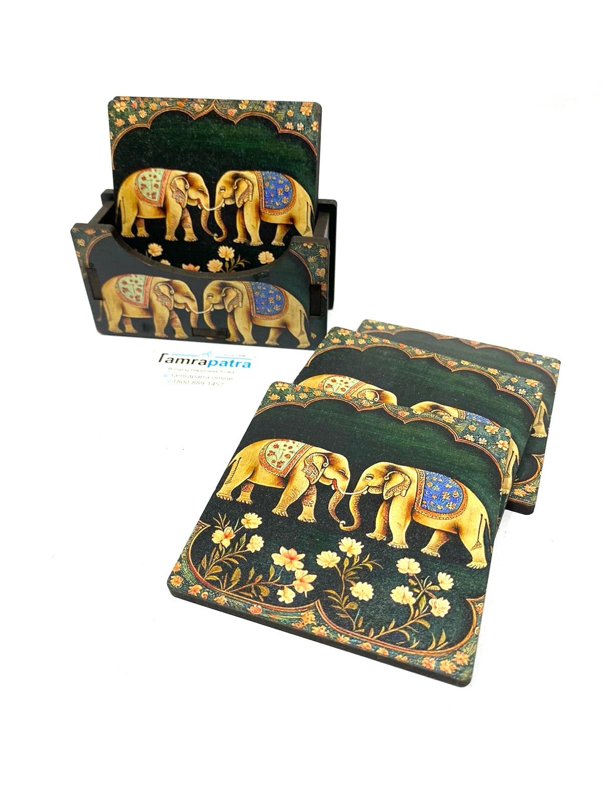 Tea Coasters In Various Indian Theme Kitchen Accessories Exclusively At Tamrapatra