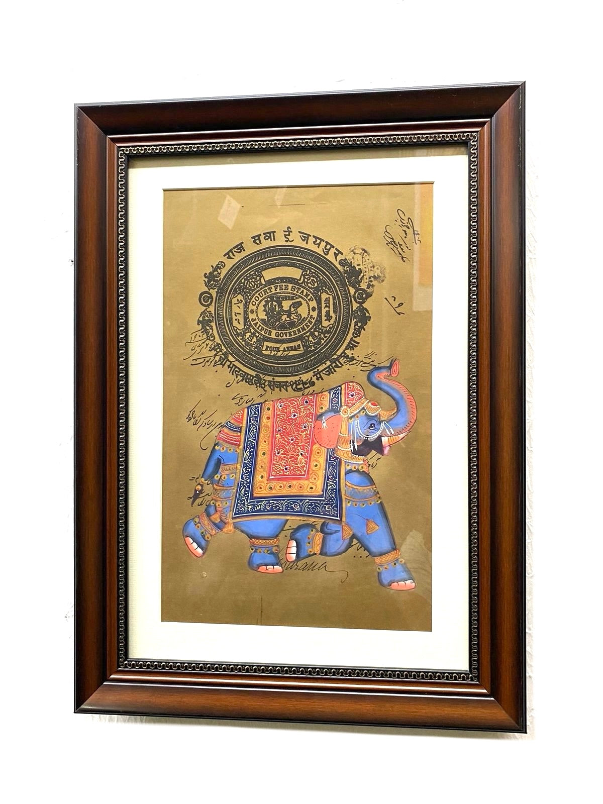 Big Letter Elephant Hand Painted Frames Wall Art In Various Shades From Tamrapatra