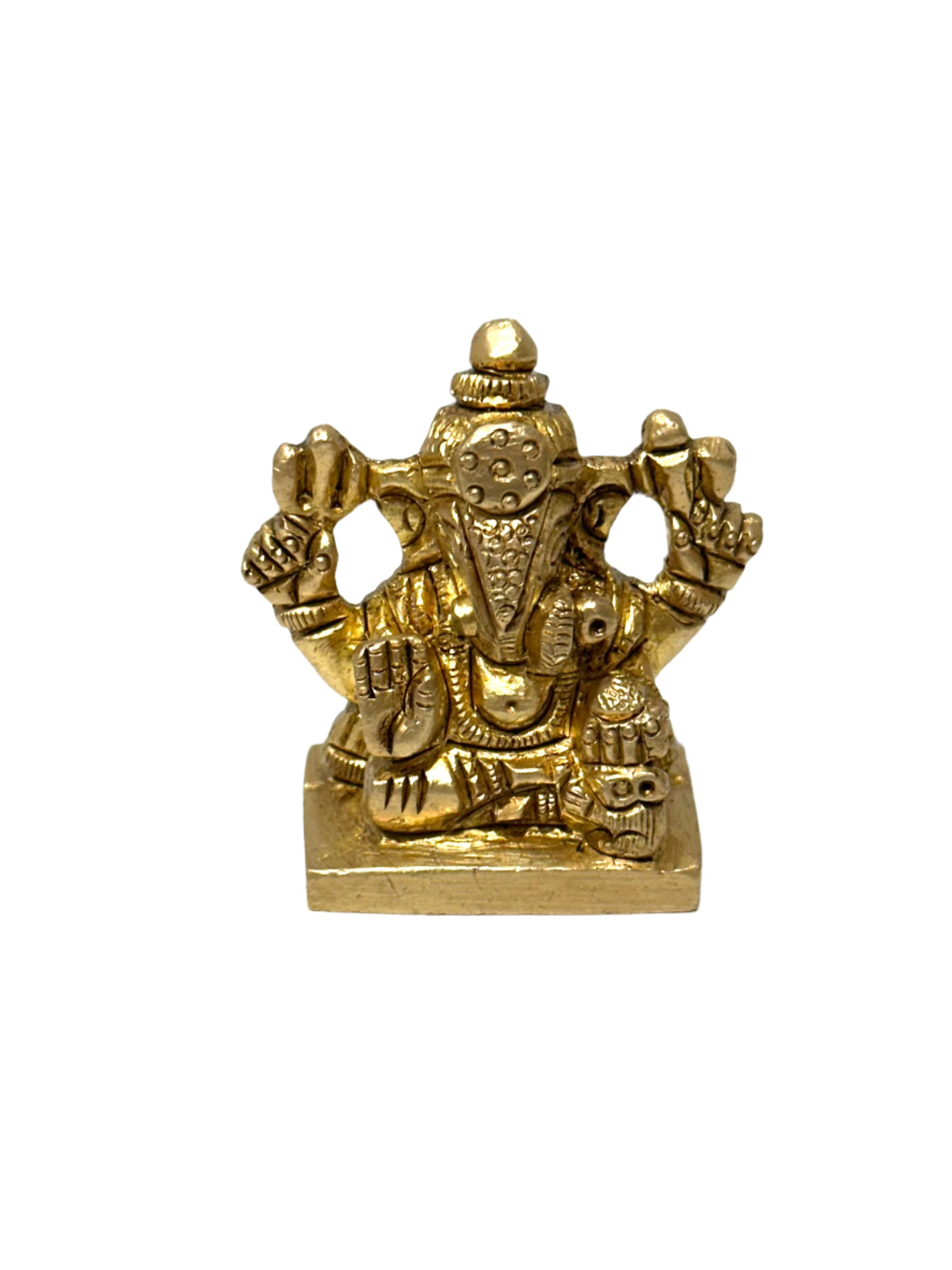 Ganesh Idol Sitting Attractive Brass Gifts Spiritual Collection Live On Tamrapatra