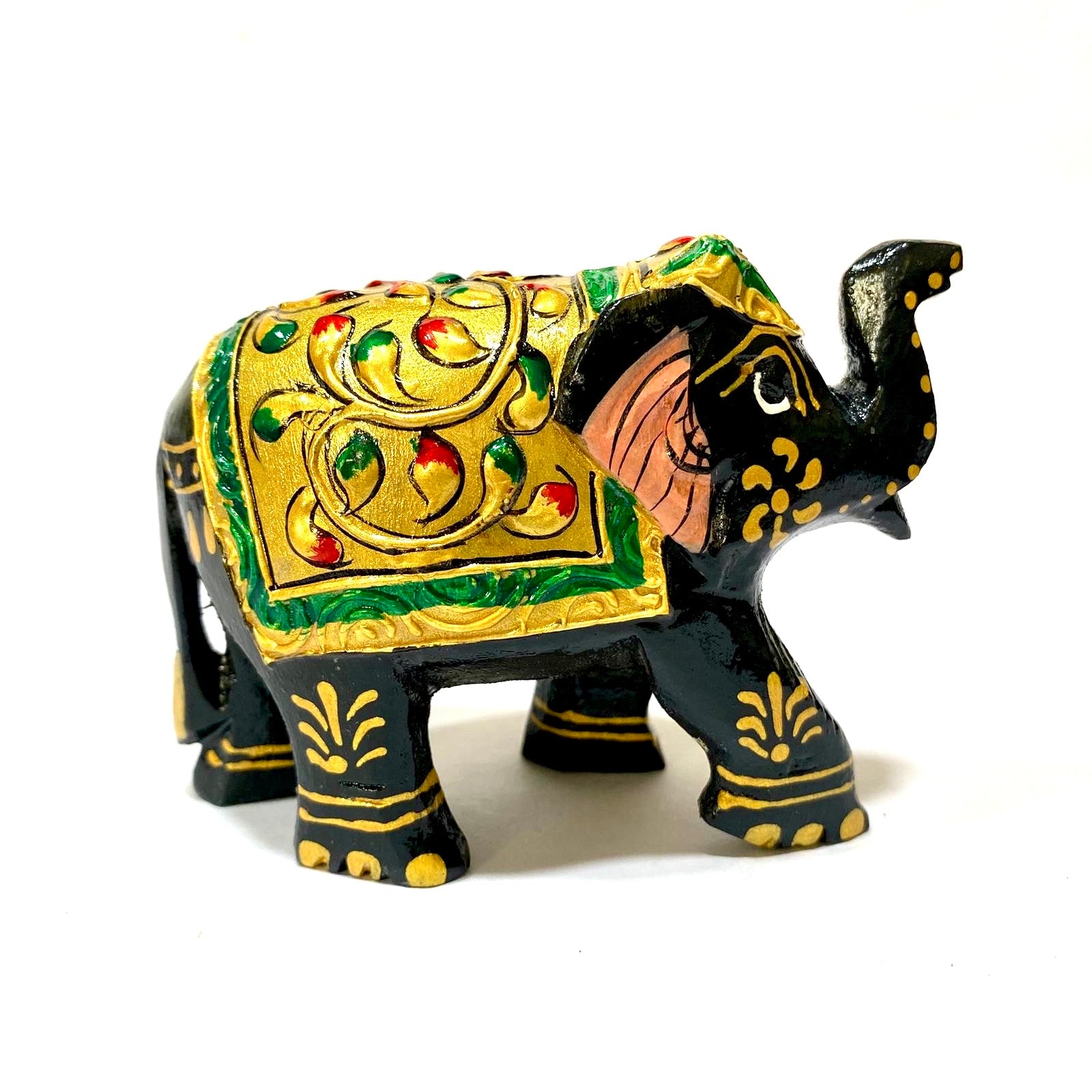 Mighty Elephants Pride Of India Wooden Animals With Emboss By Tamrapatra